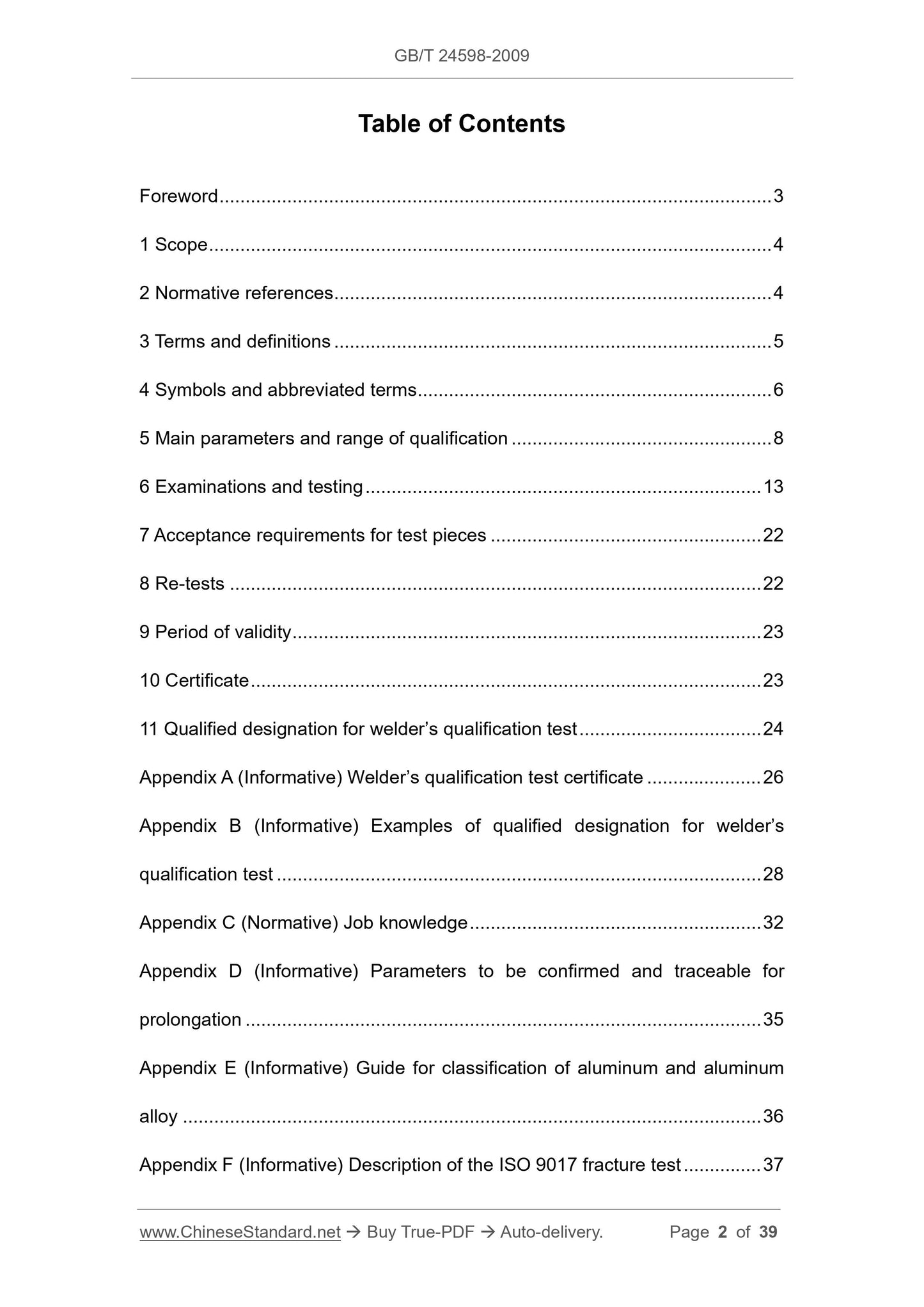 GB/T 24598-2009 English PDF (GB/T24598-2009)
