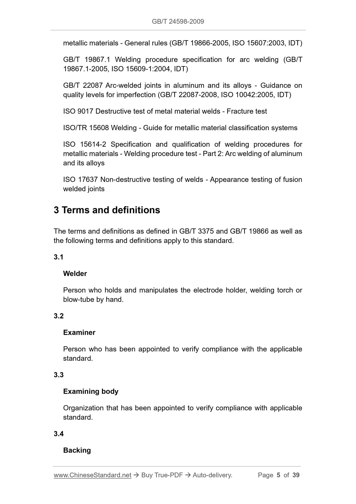 GB/T 24598-2009 English PDF (GB/T24598-2009)
