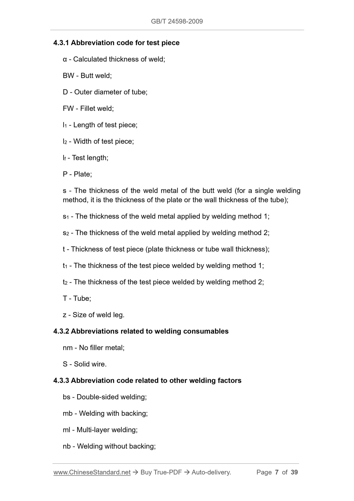 GB/T 24598-2009 English PDF (GB/T24598-2009)