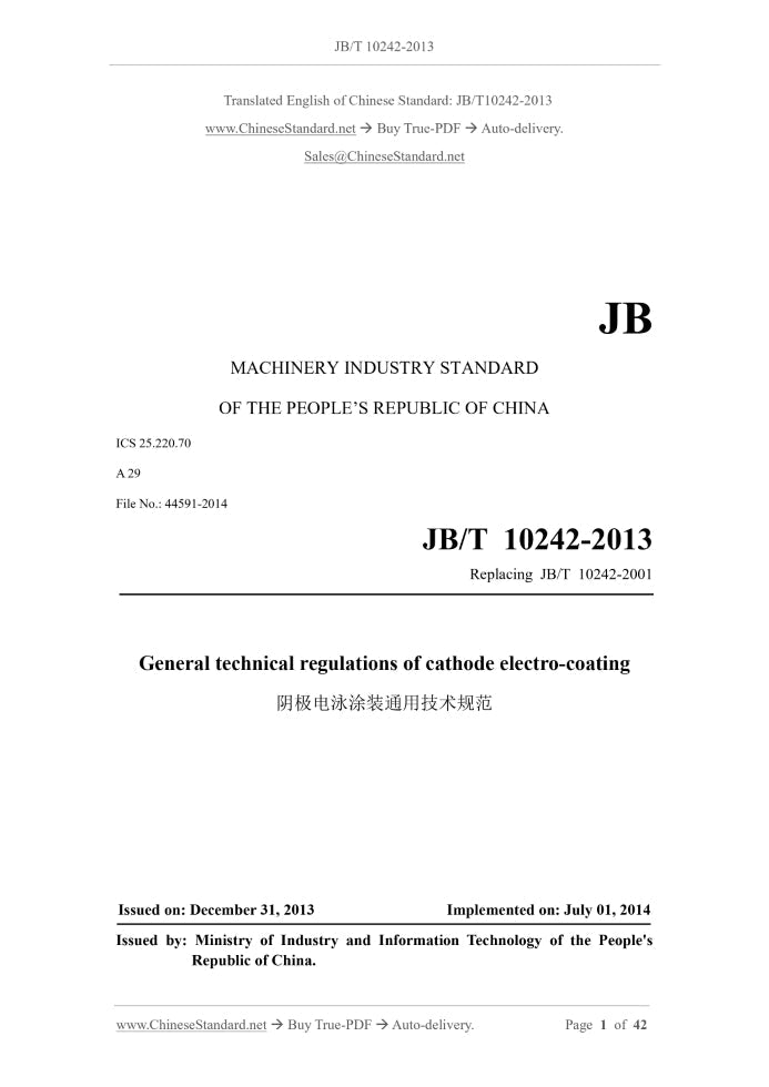 JB/T 10242-2013 Page 1