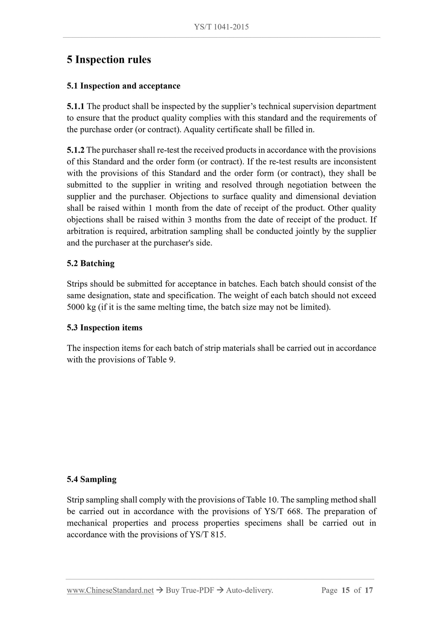 YS/T 1041-2015 Page 7