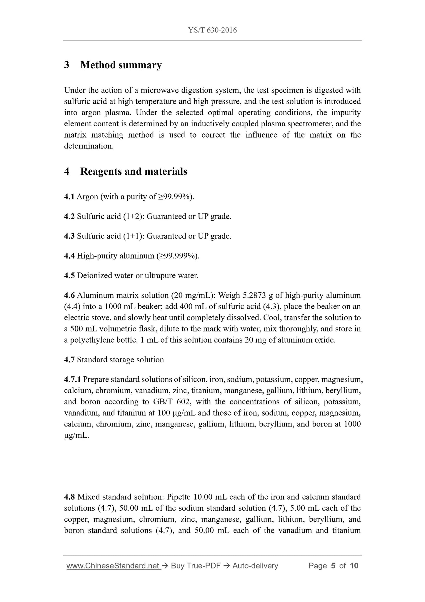 YS/T 630-2016 Page 4