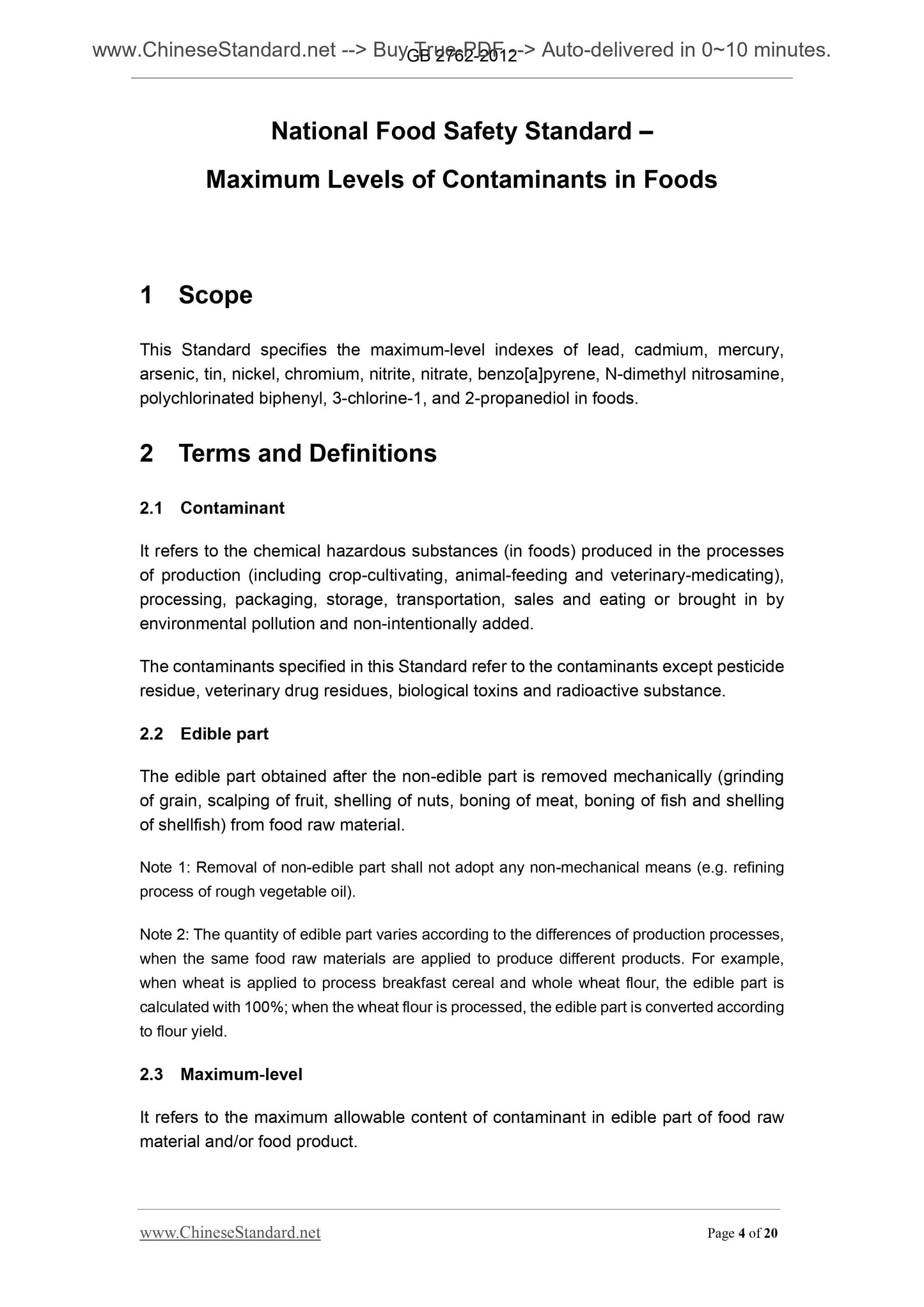 GB 2762-2012 Page 4