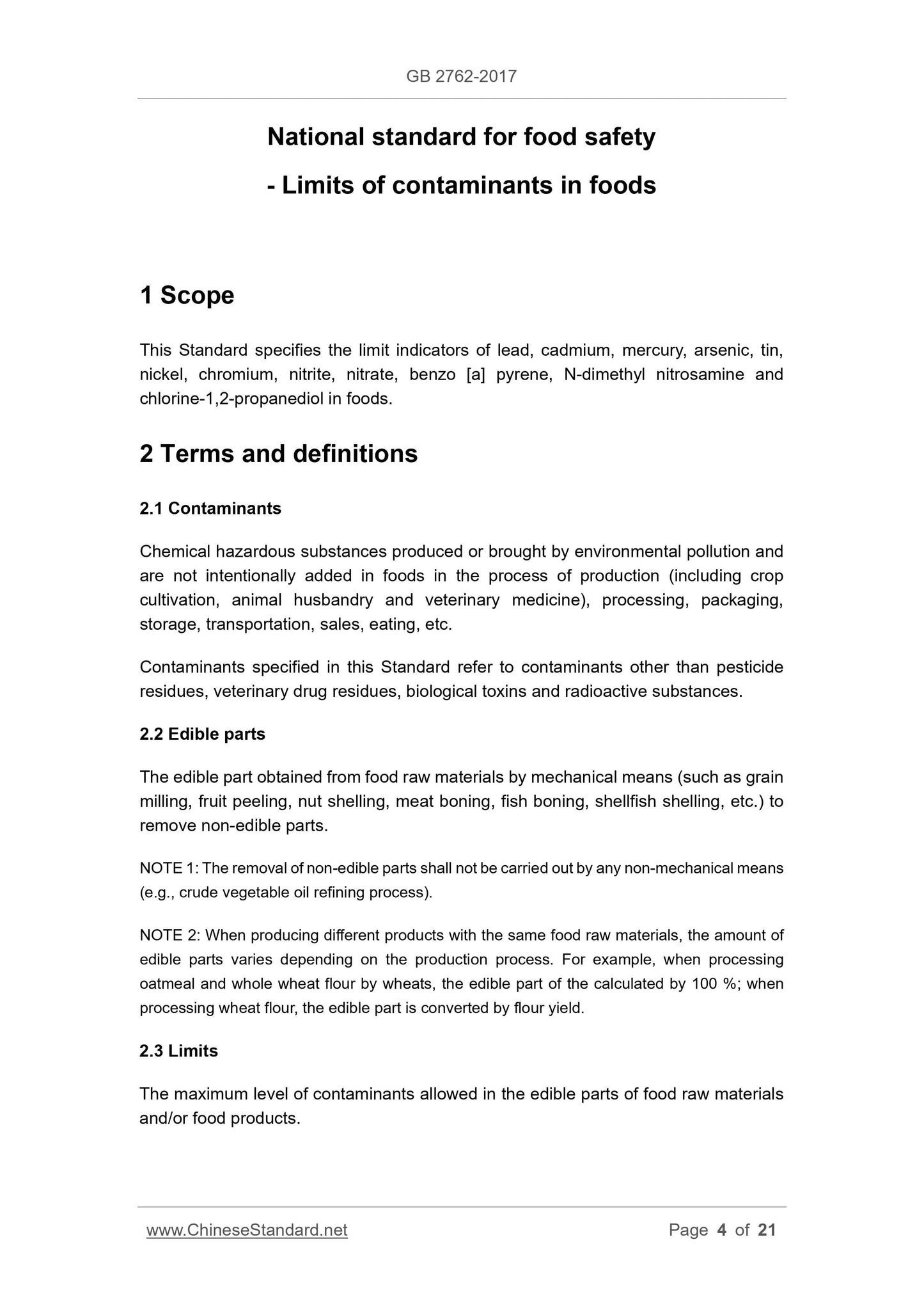 GB 2762-2017 Page 4