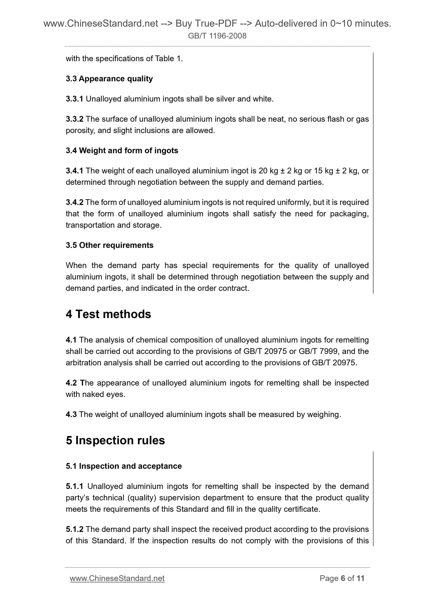 GB/T 1196-2008 Page 5