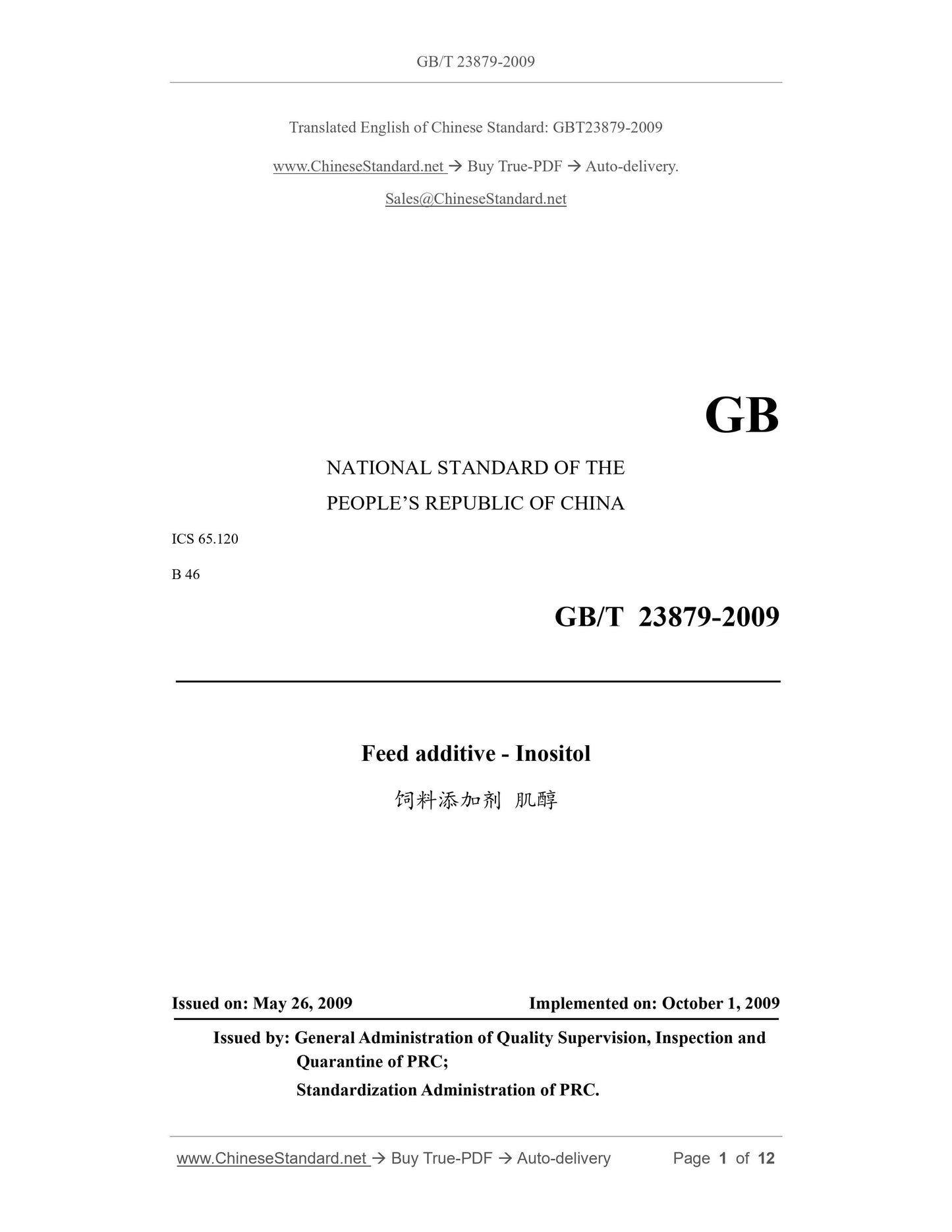 GB/T 23879-2009 Page 1