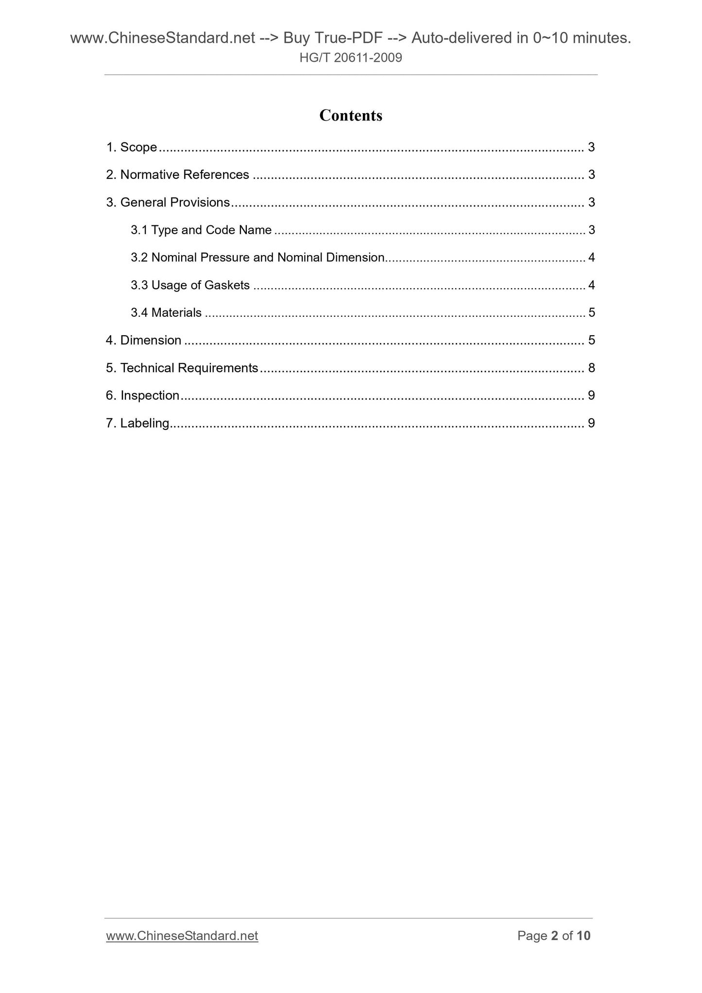 HG/T 20611-2009 Page 2