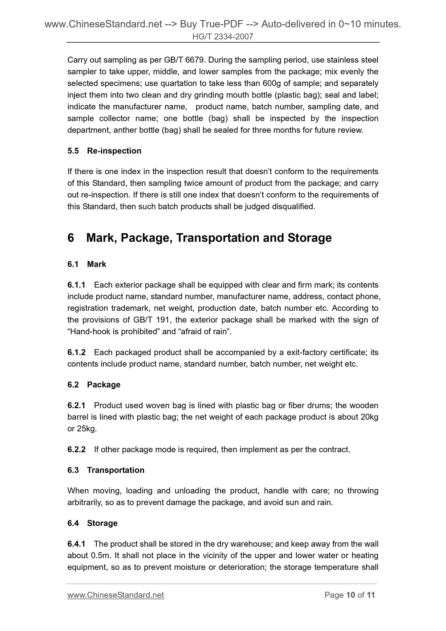 HG/T 2334-2007 Page 6