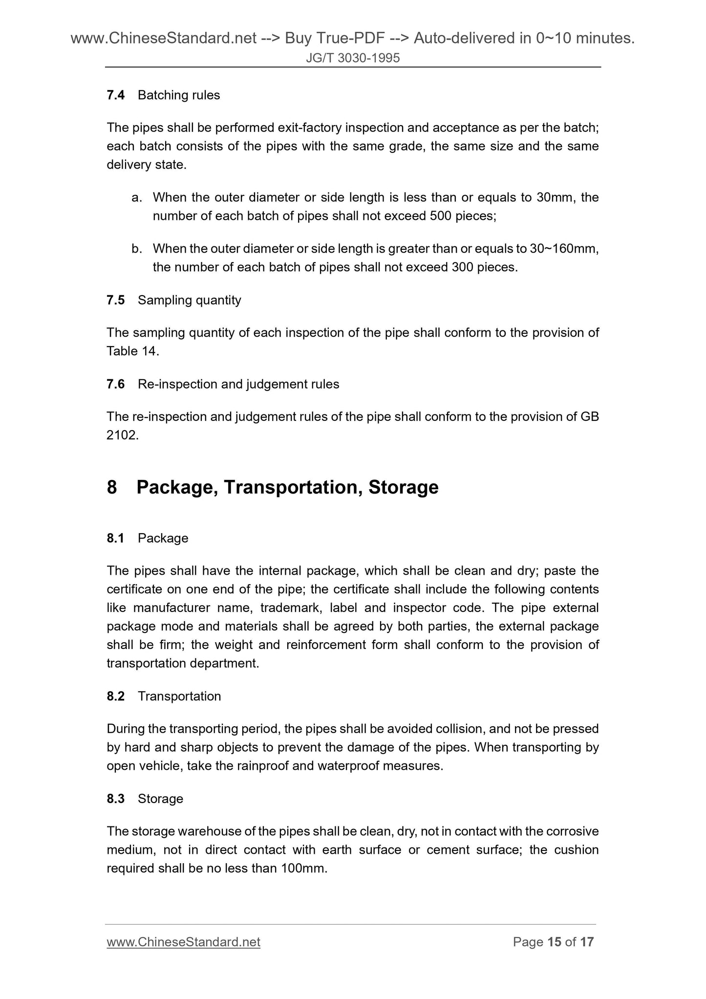 JG/T 3030-1995 Page 5
