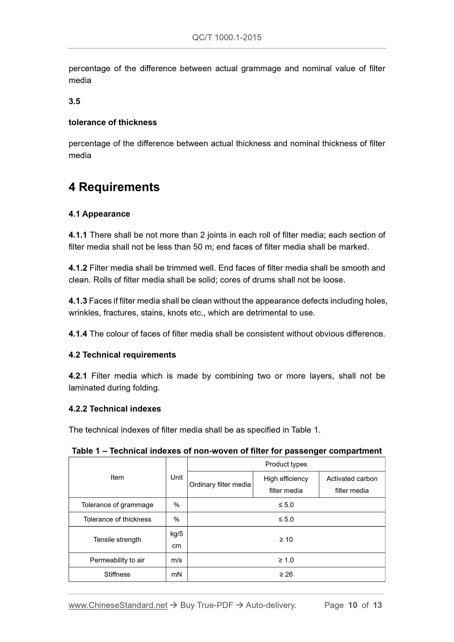 QC/T 1000.1-2015 Page 10