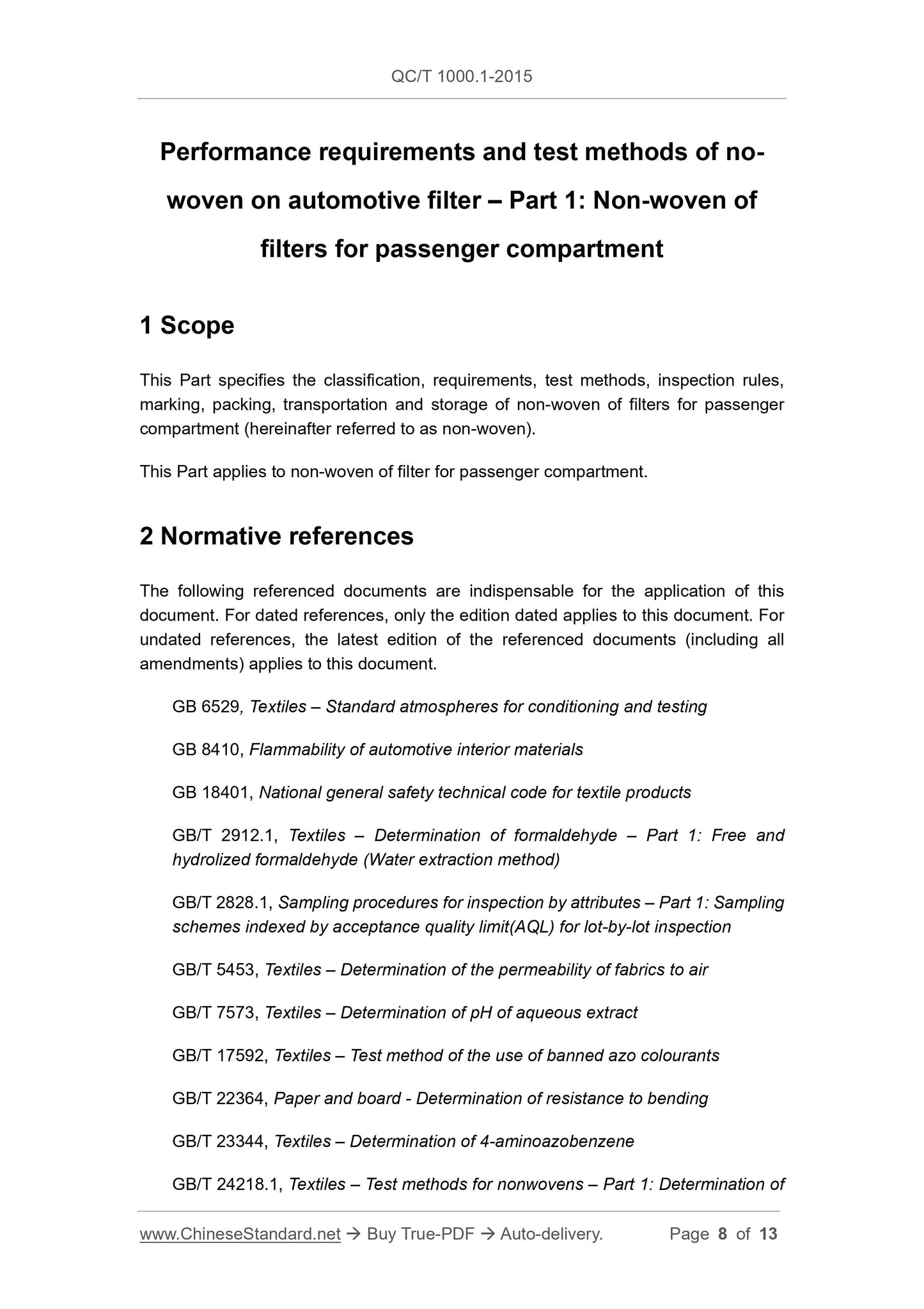 QC/T 1000.1-2015 Page 8