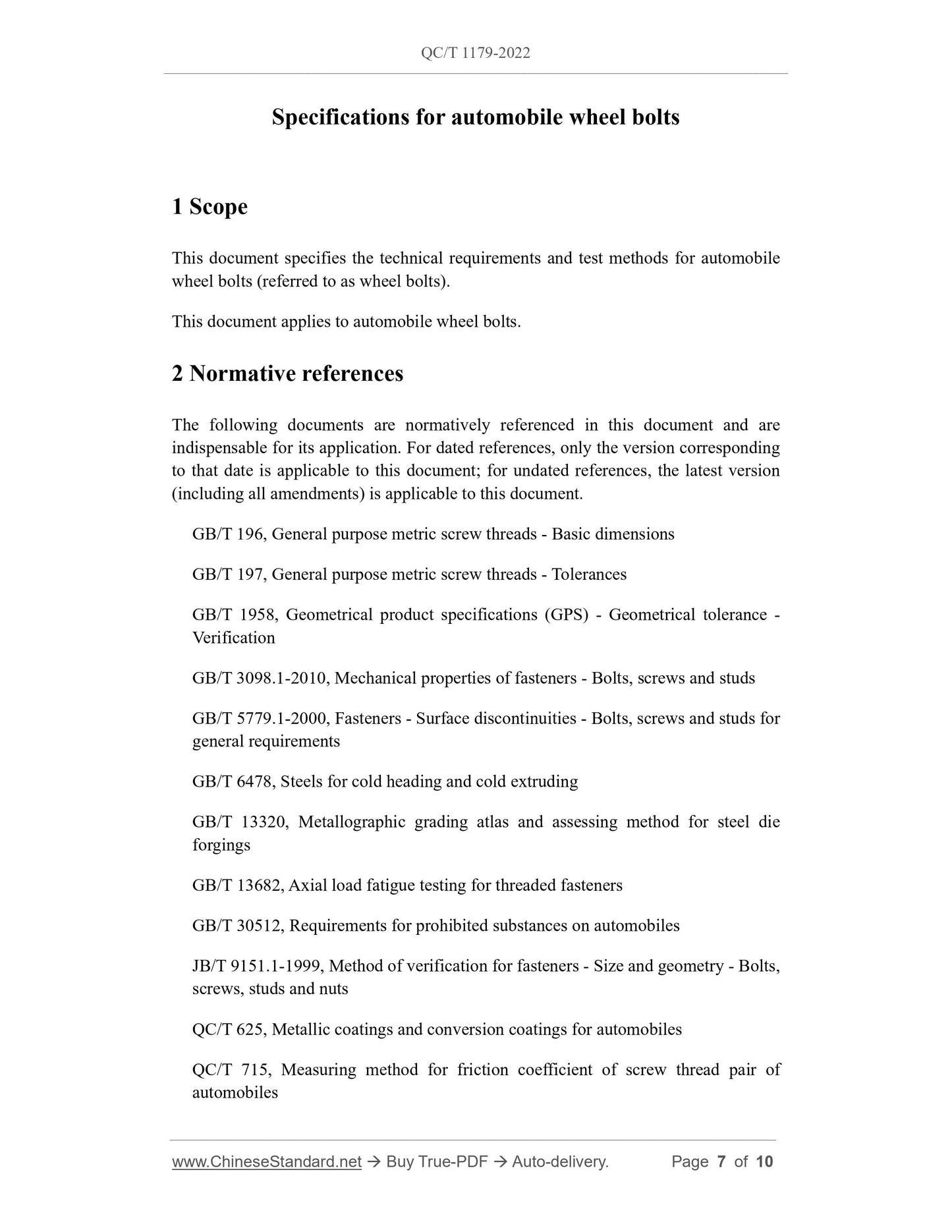 QC/T 1179-2022 Page 7