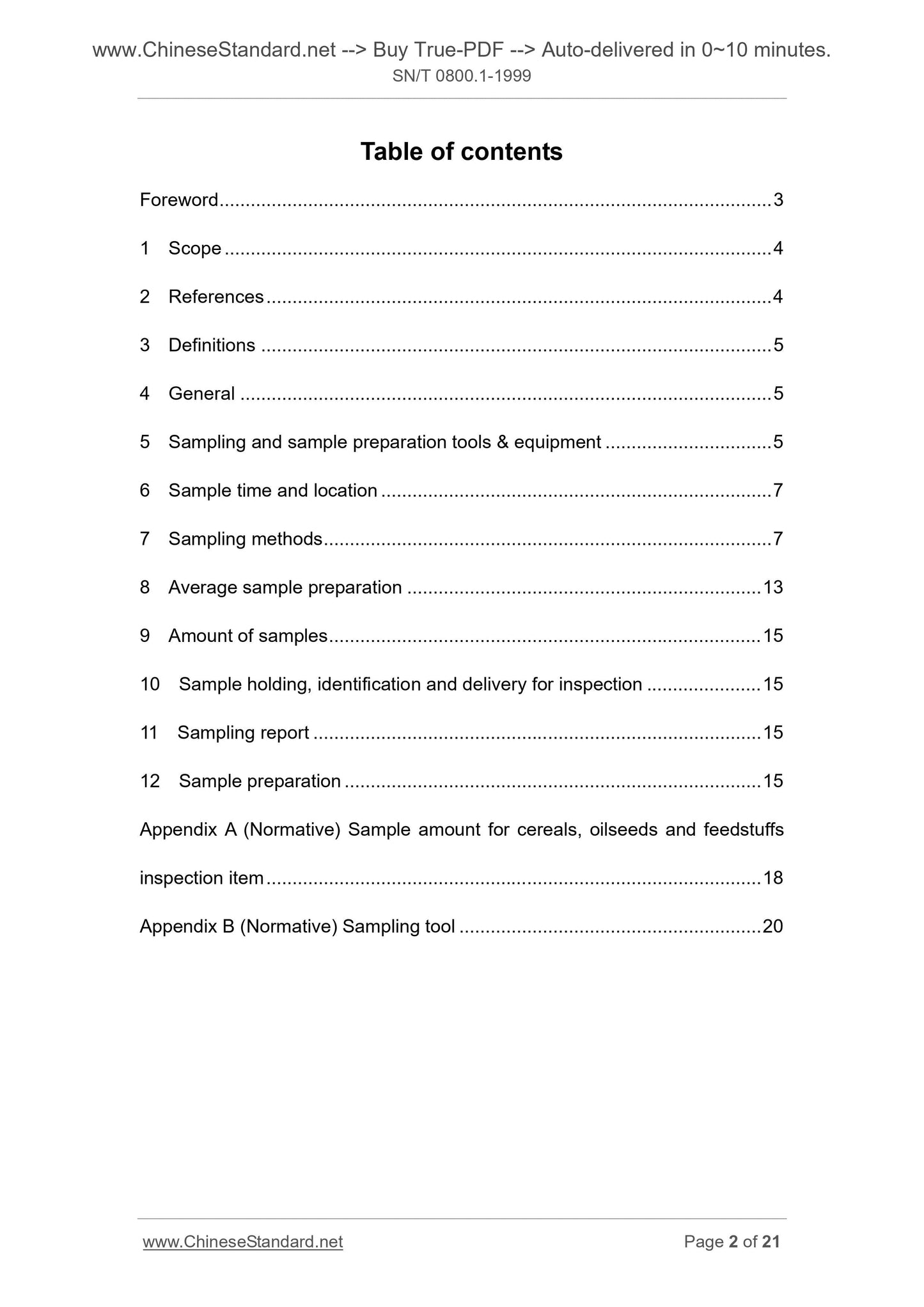SN/T 0800.1-1999 Page 2