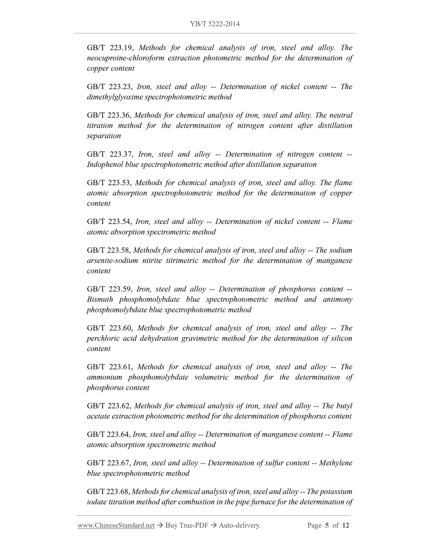 YB/T 5222-2014 Page 5