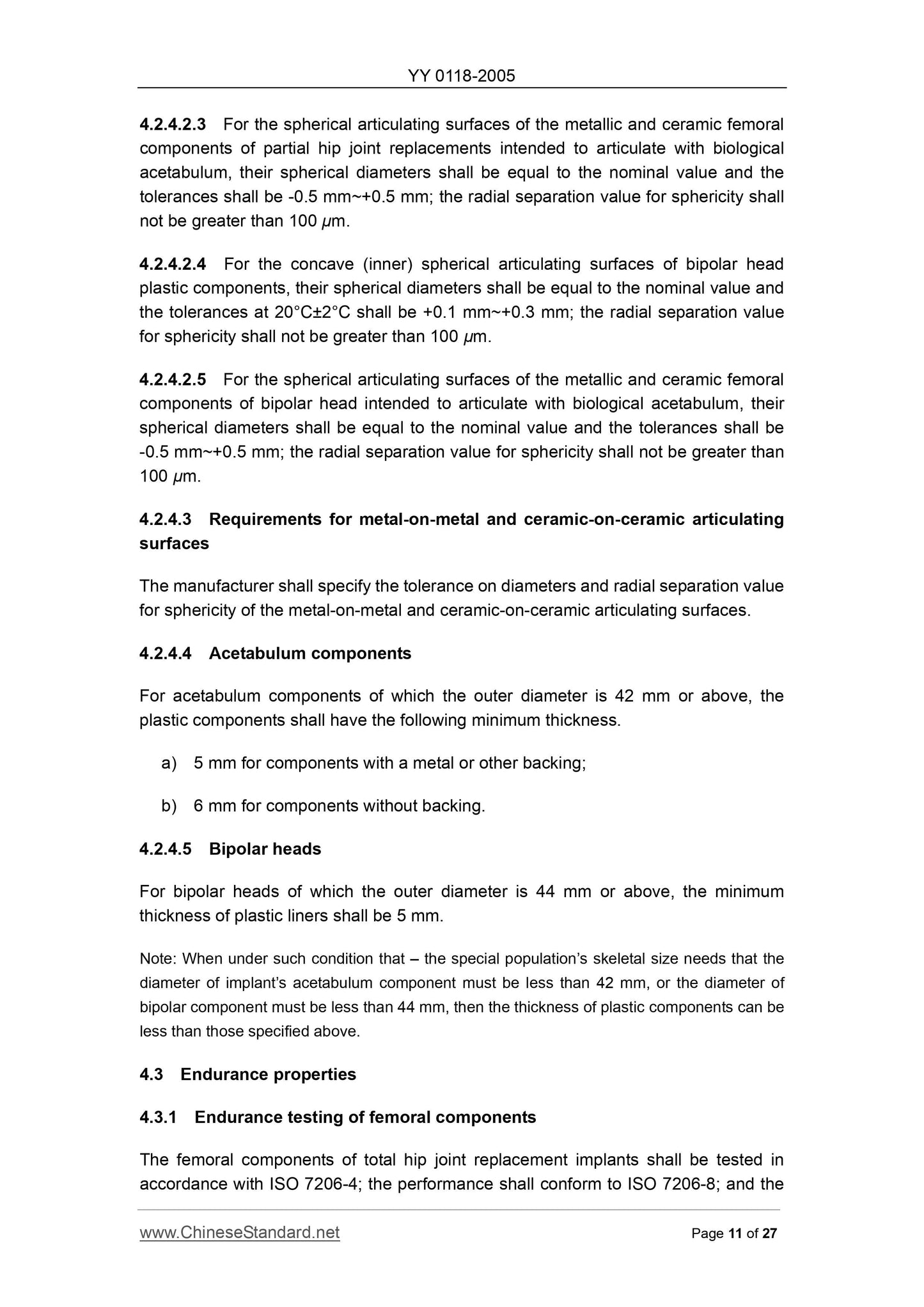 YY 0118-2005 Page 11