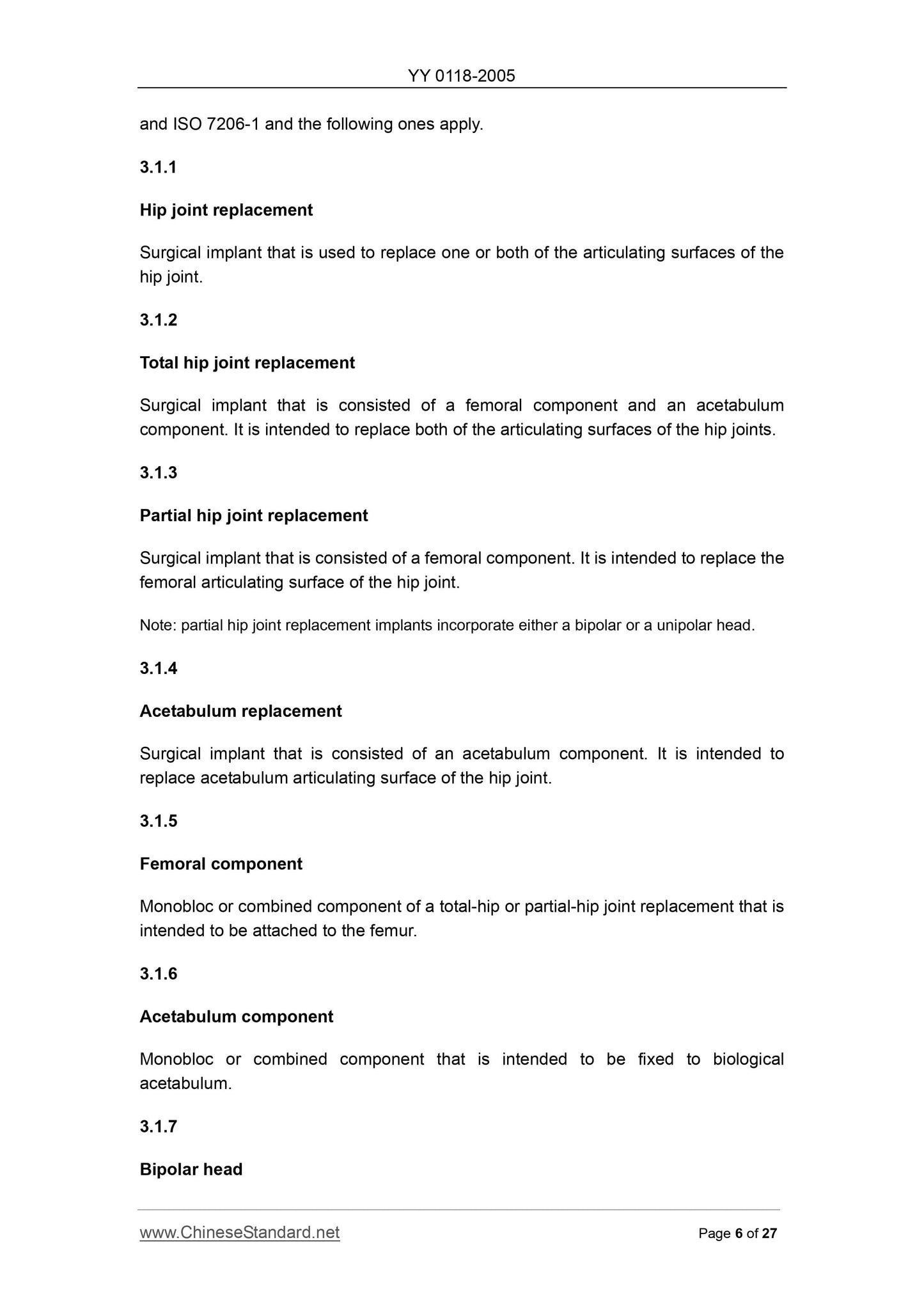 YY 0118-2005 Page 6
