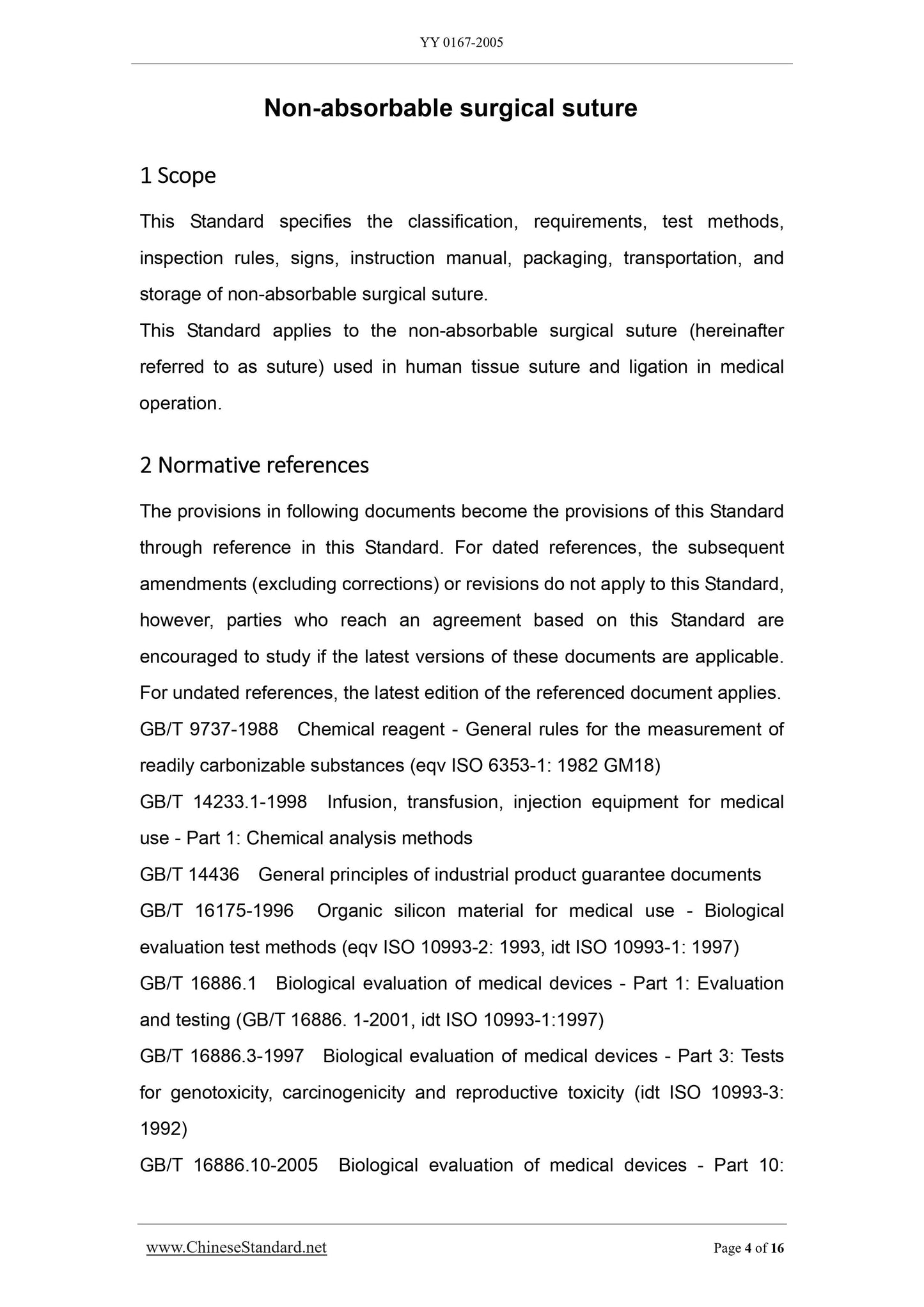 YY 0167-2005 Page 4
