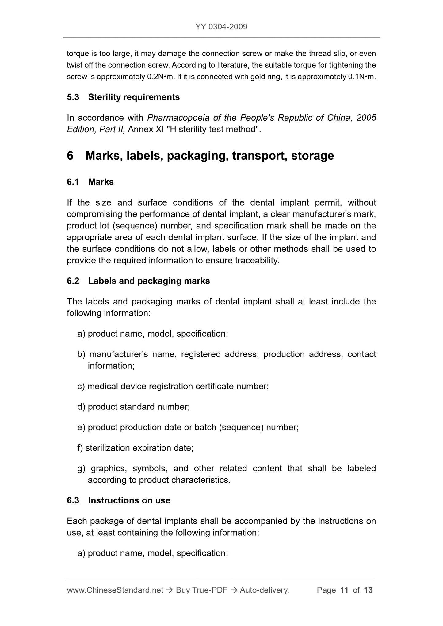 YY 0304-2009 Page 11