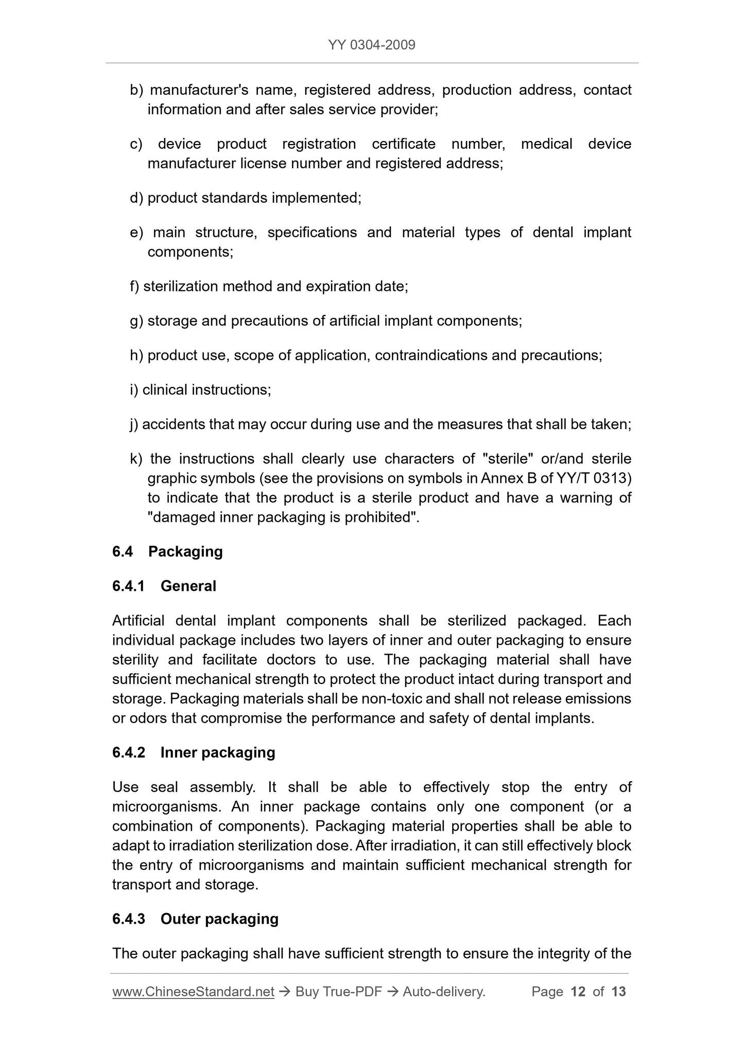 YY 0304-2009 Page 12