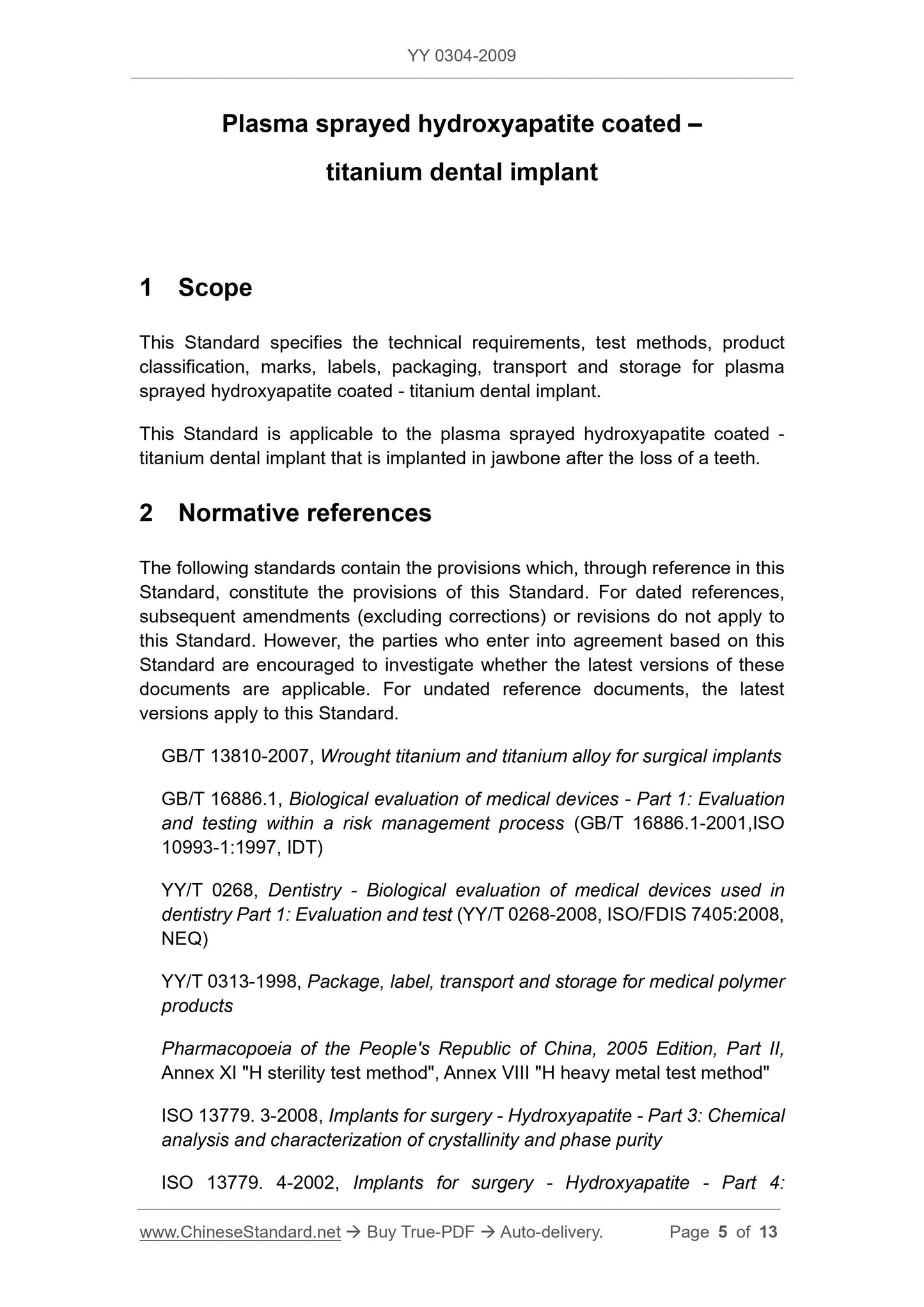 YY 0304-2009 Page 5