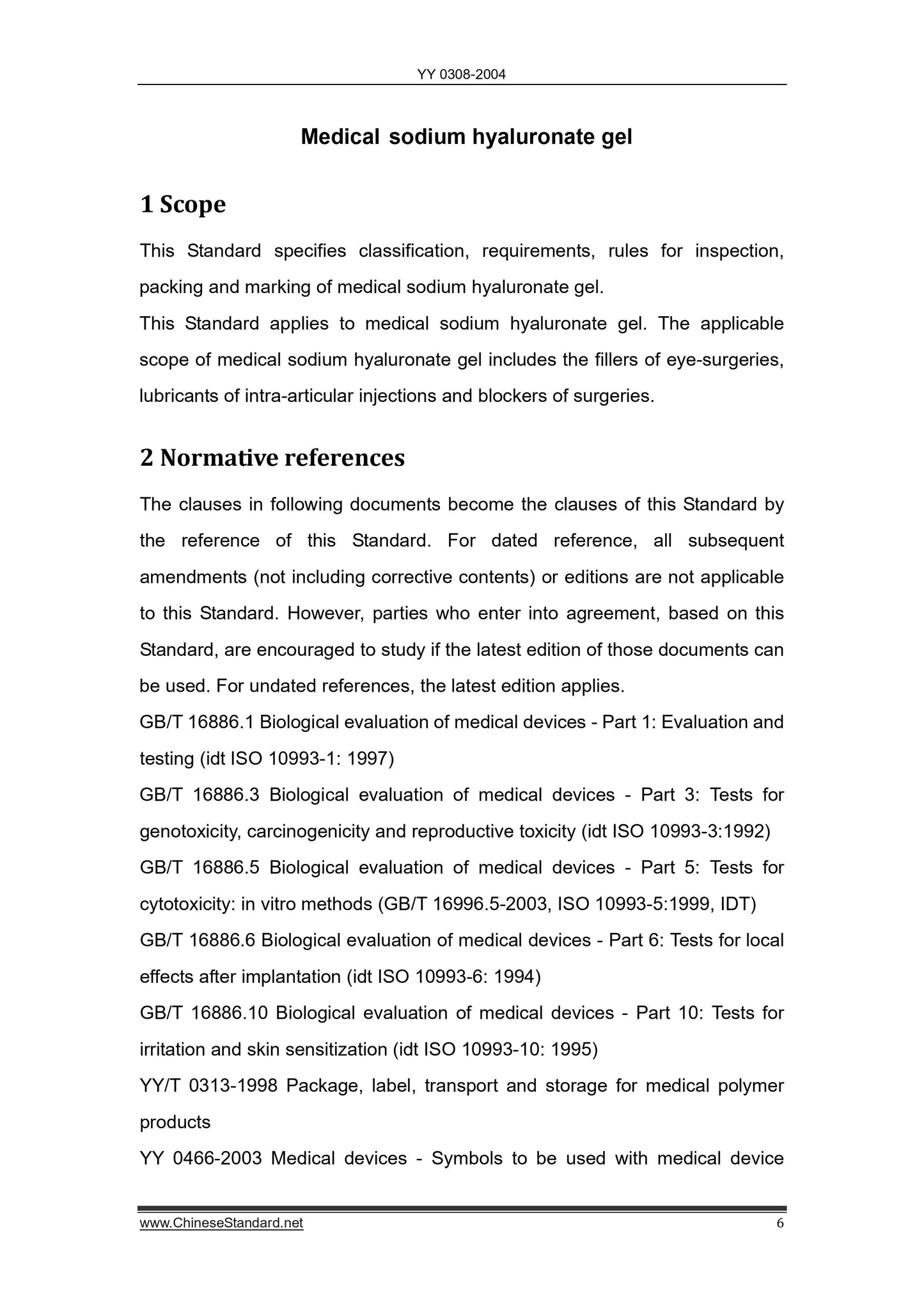 YY 0308-2004 Page 6