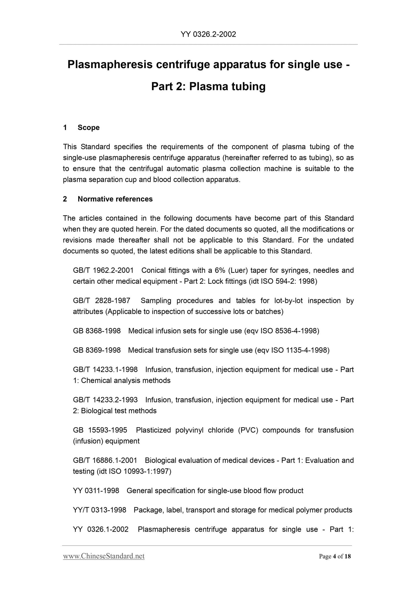 YY 0326.2-2002 Page 4