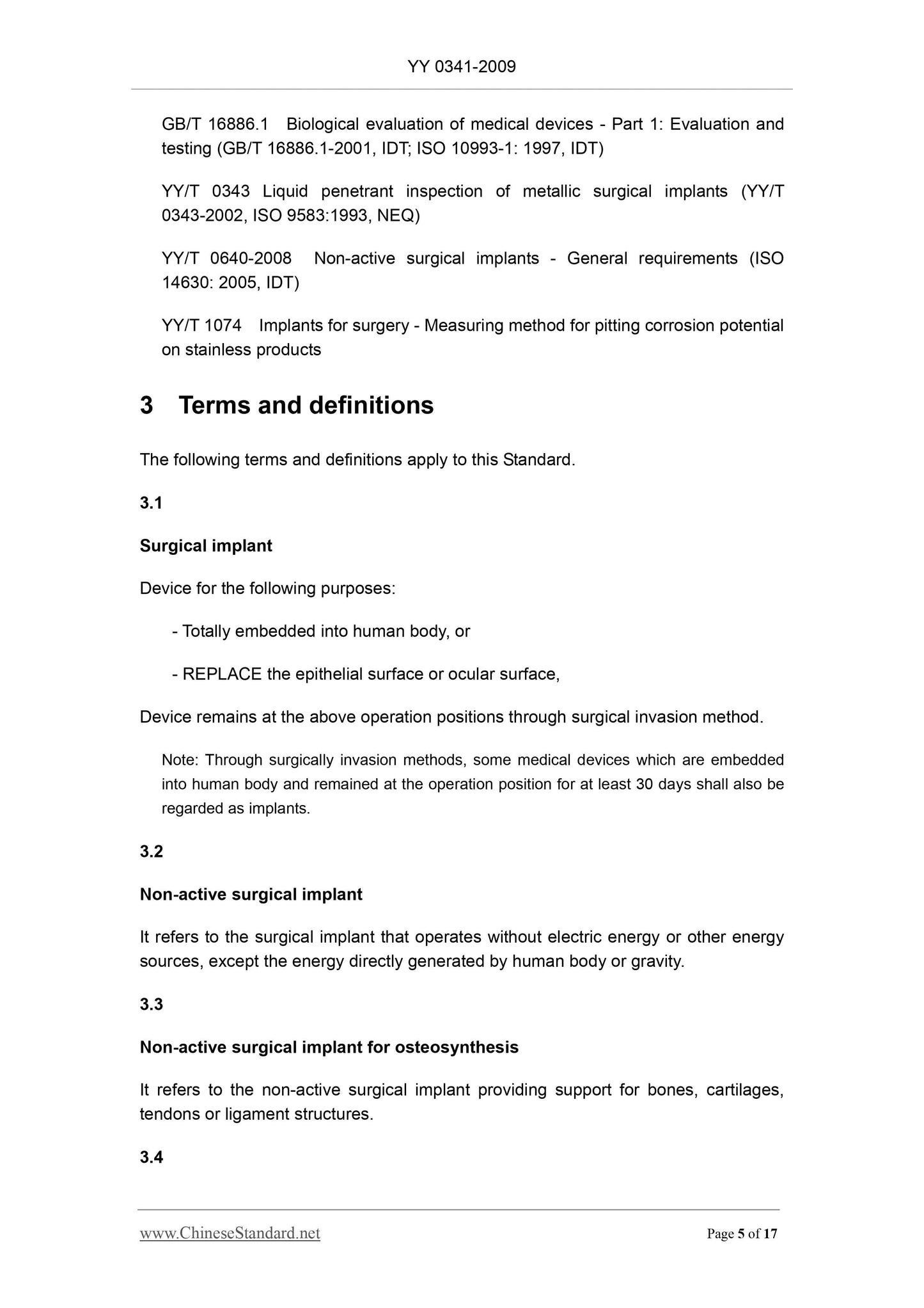 YY 0341-2009 Page 5