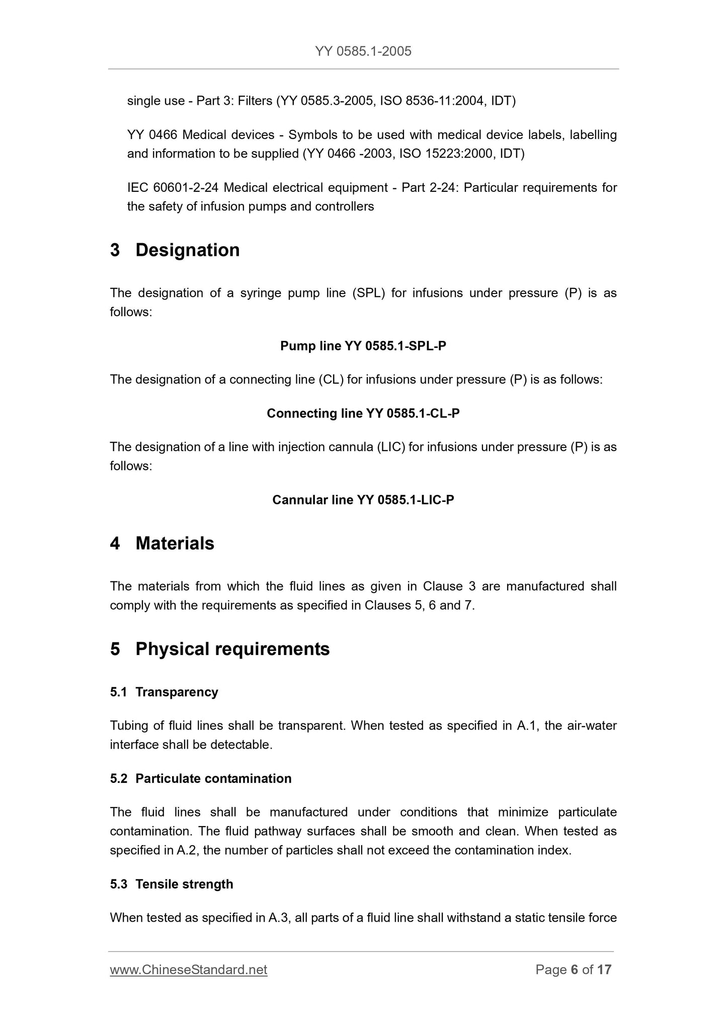 YY 0585.1-2005 Page 6