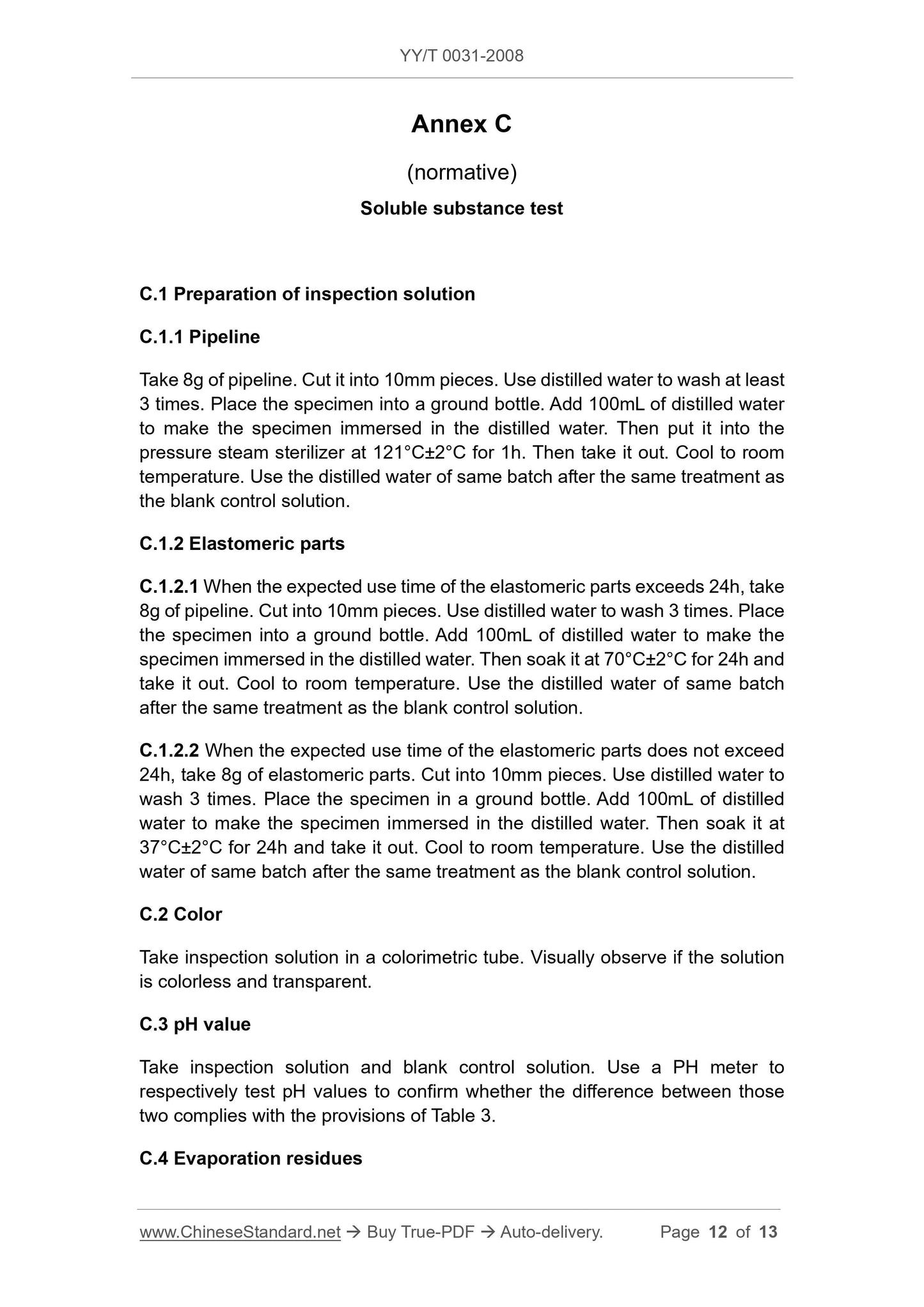 YY/T 0031-2008 Page 12