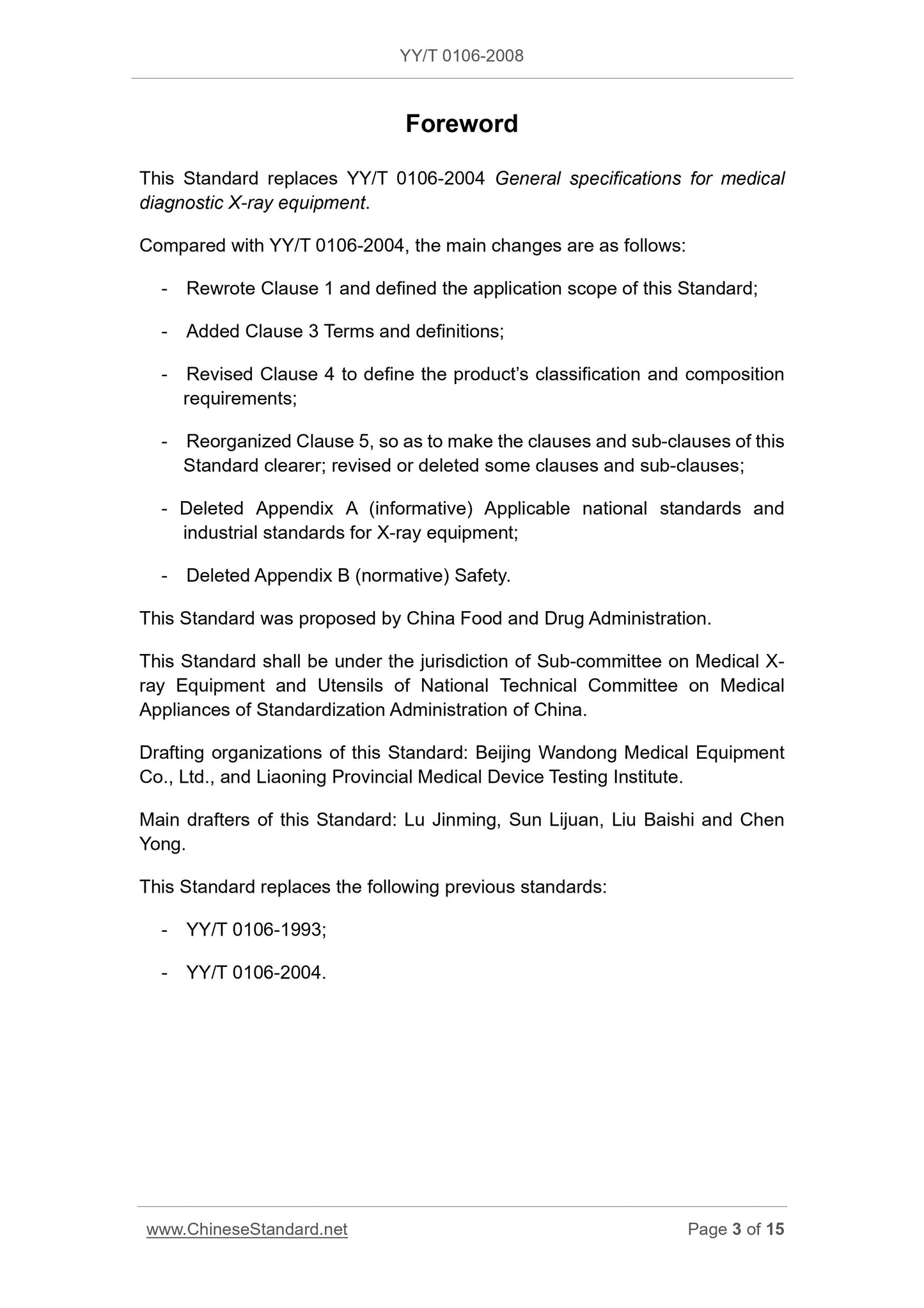 YY/T 0106-2008 Page 3