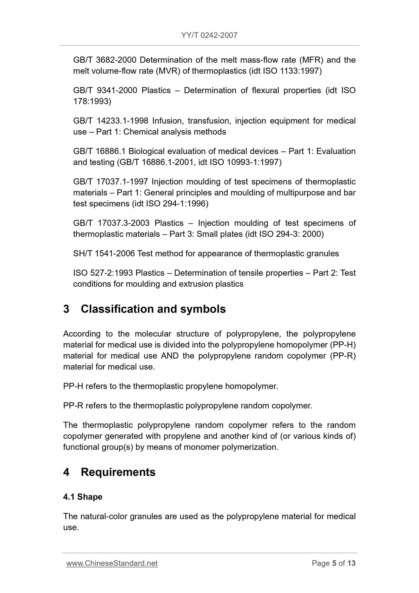 YY/T 0242-2007 Page 5