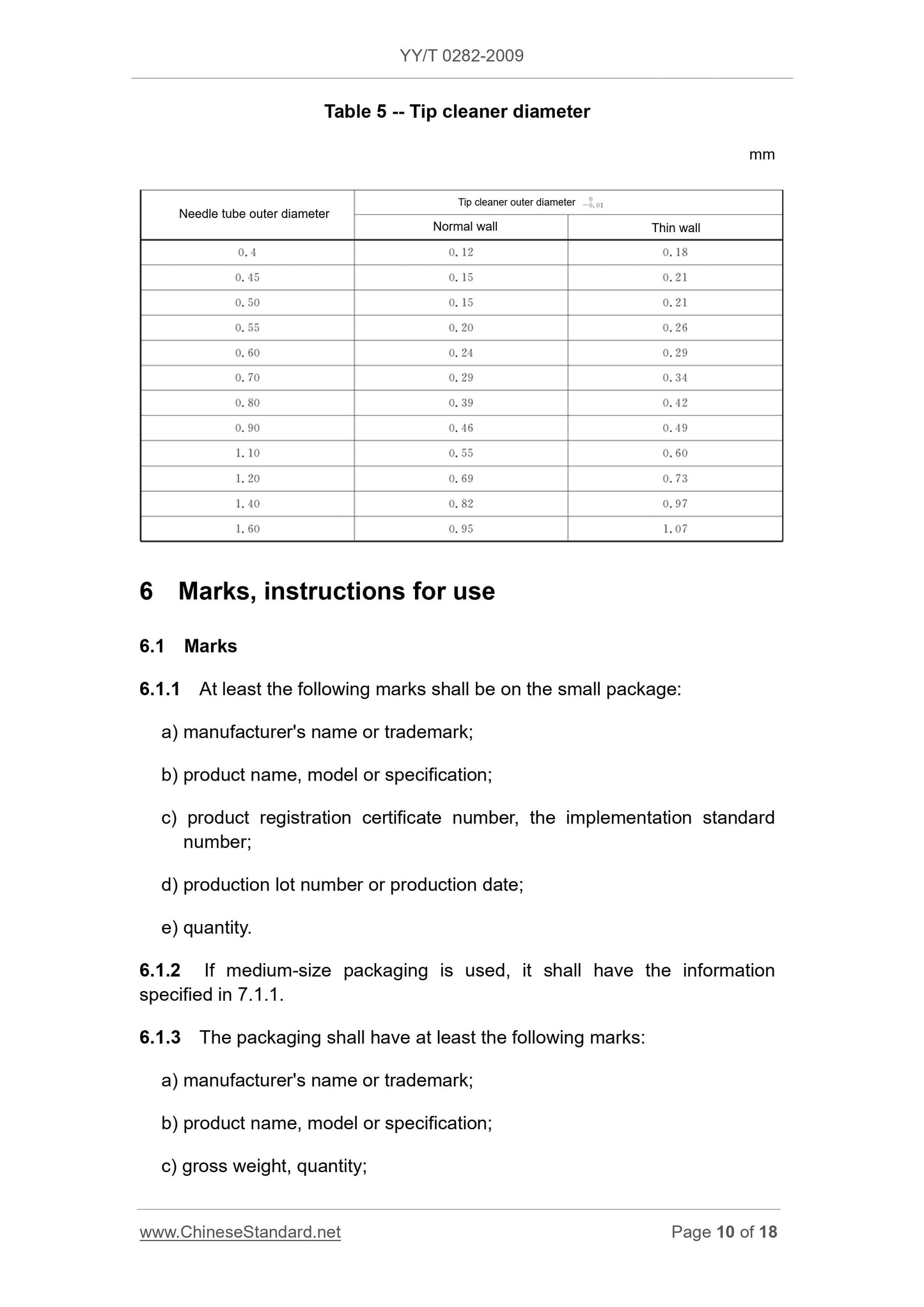 YY/T 0282-2009 Page 10