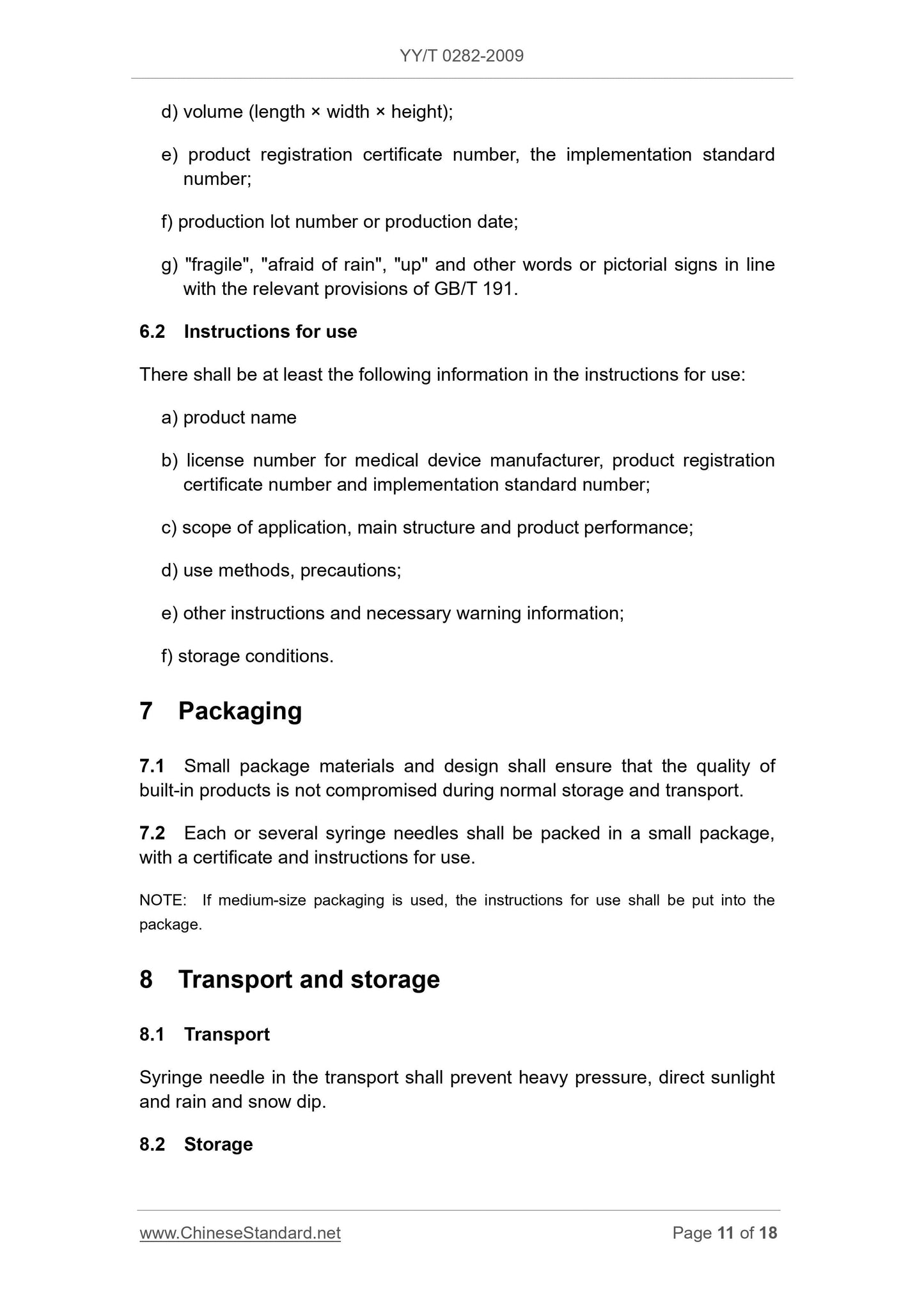 YY/T 0282-2009 Page 11