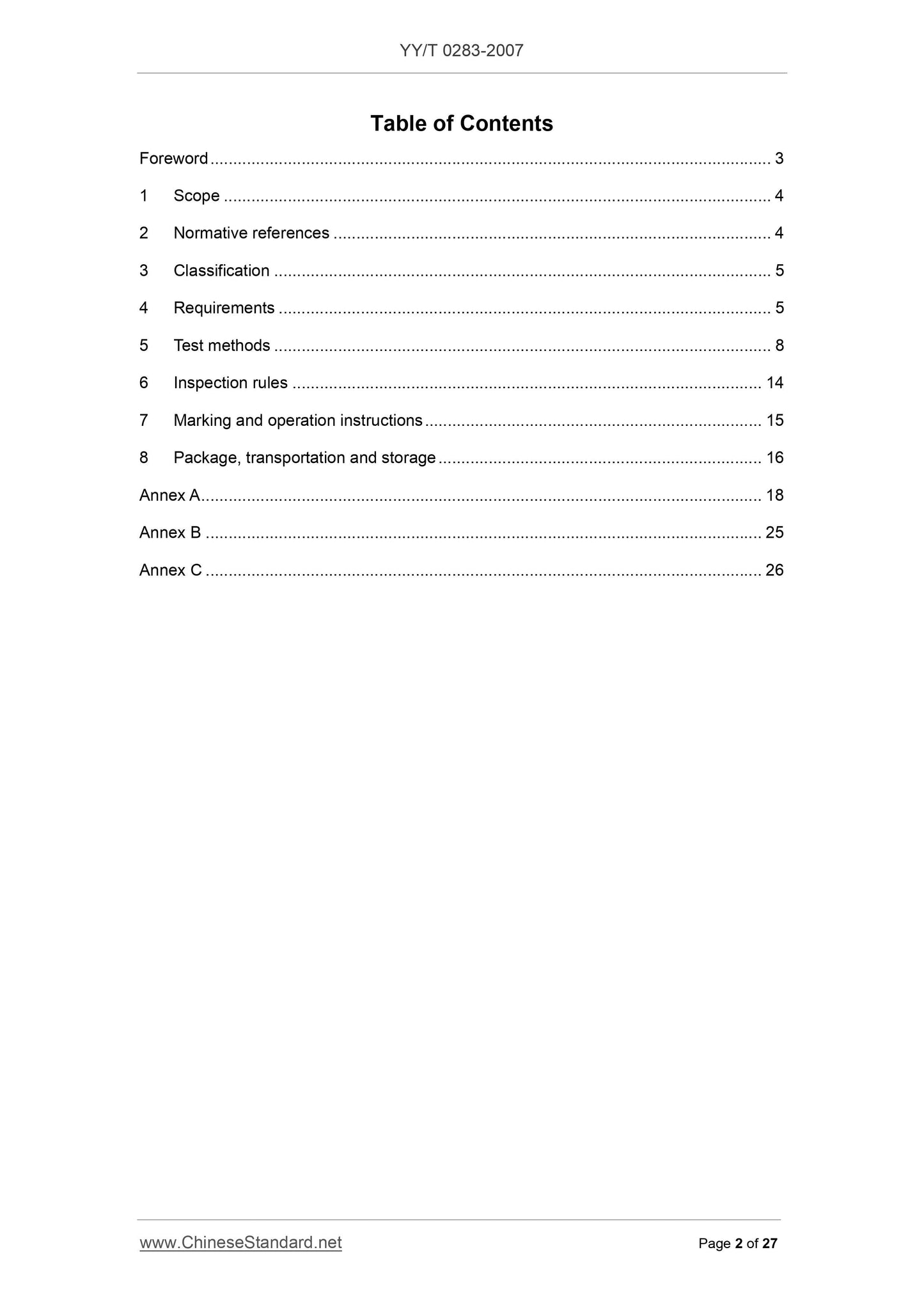 YY/T 0283-2007 Page 2