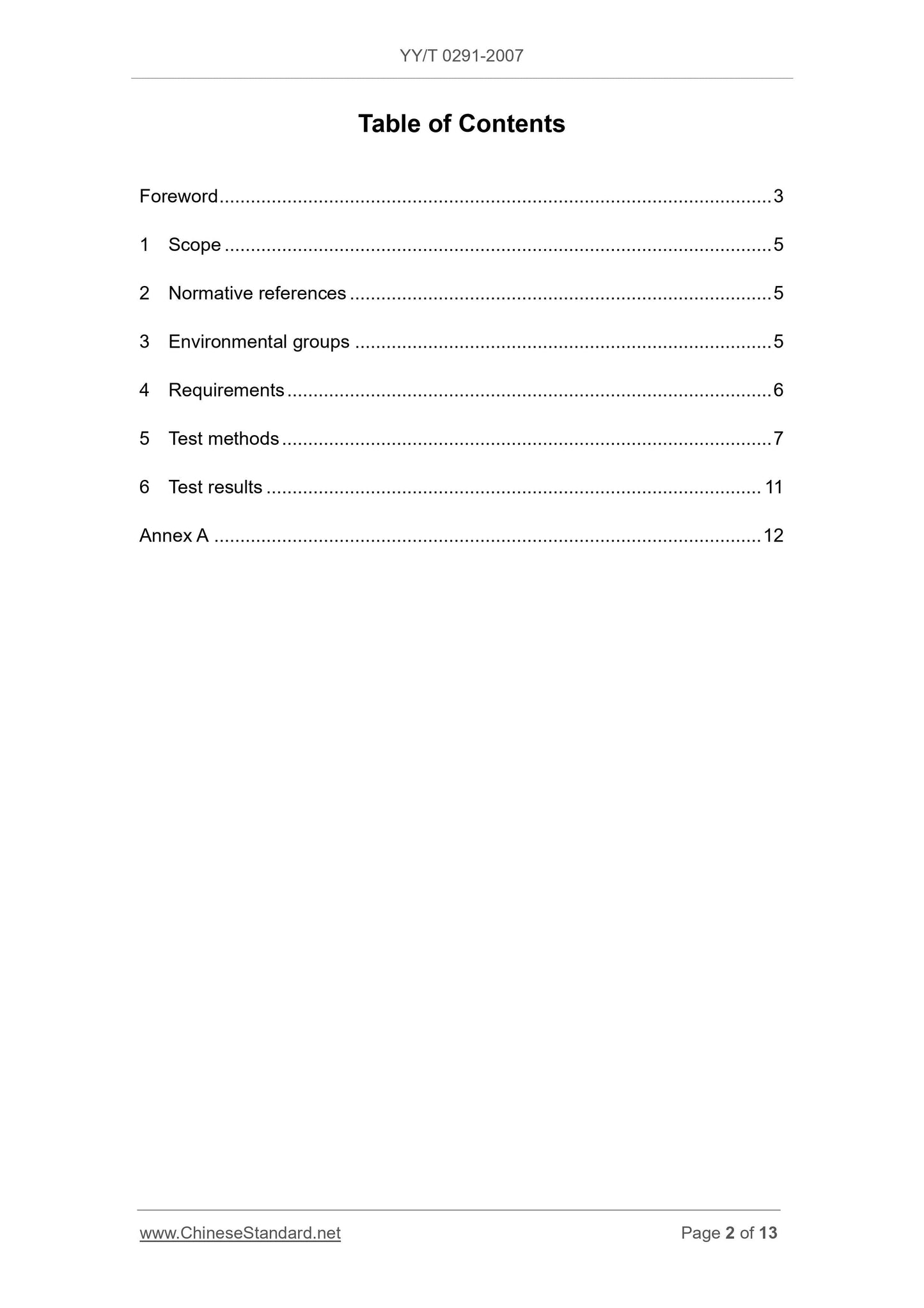 YY/T 0291-2007 Page 2