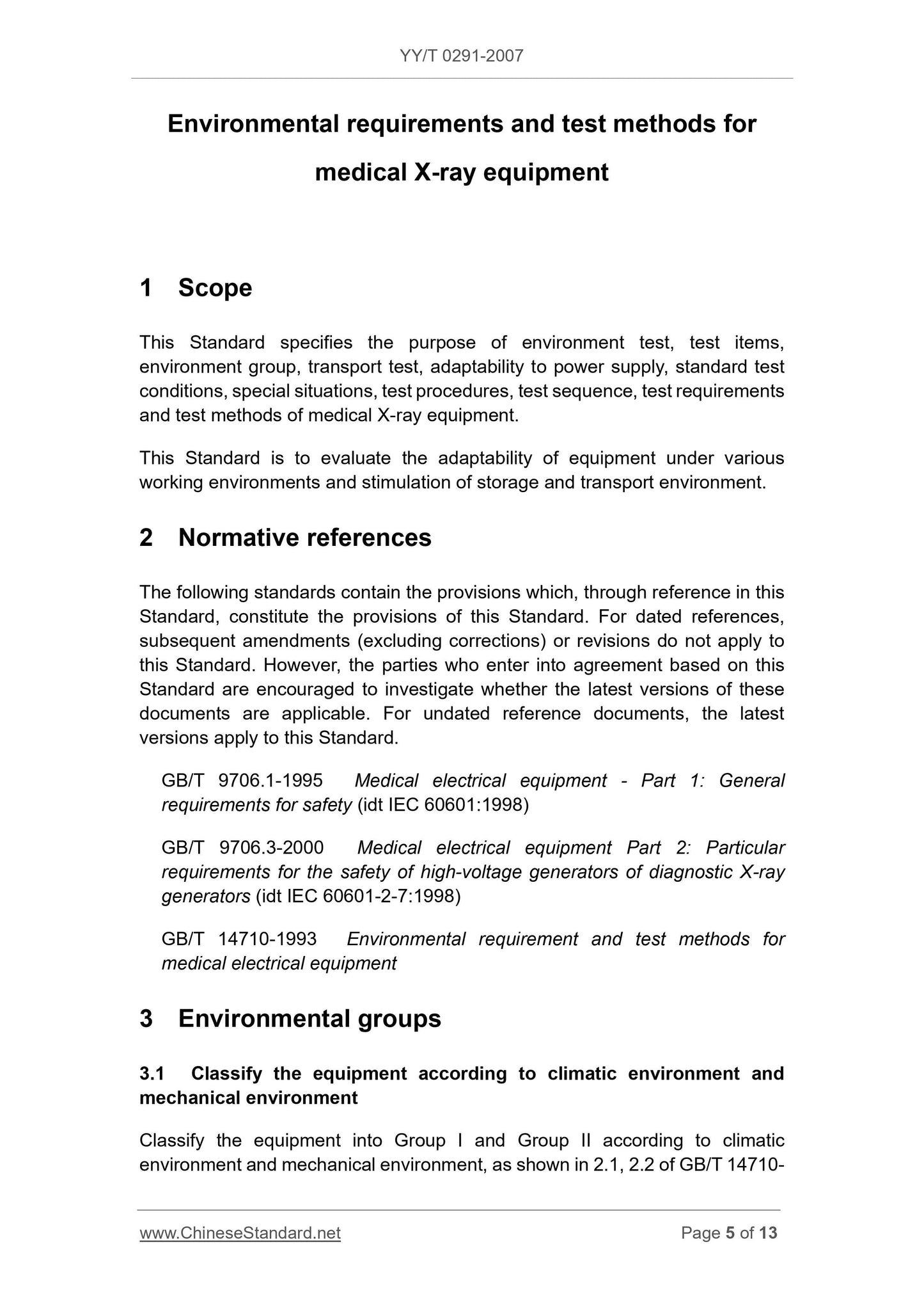 YY/T 0291-2007 Page 5