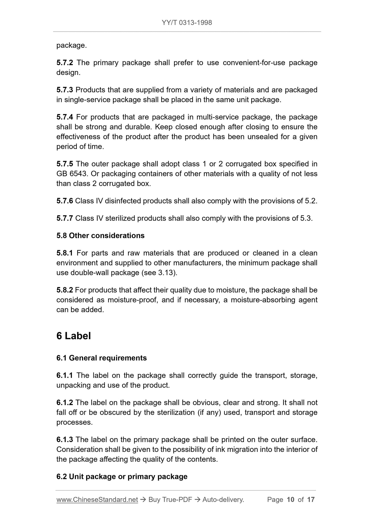 YY/T 0313-1998 Page 10