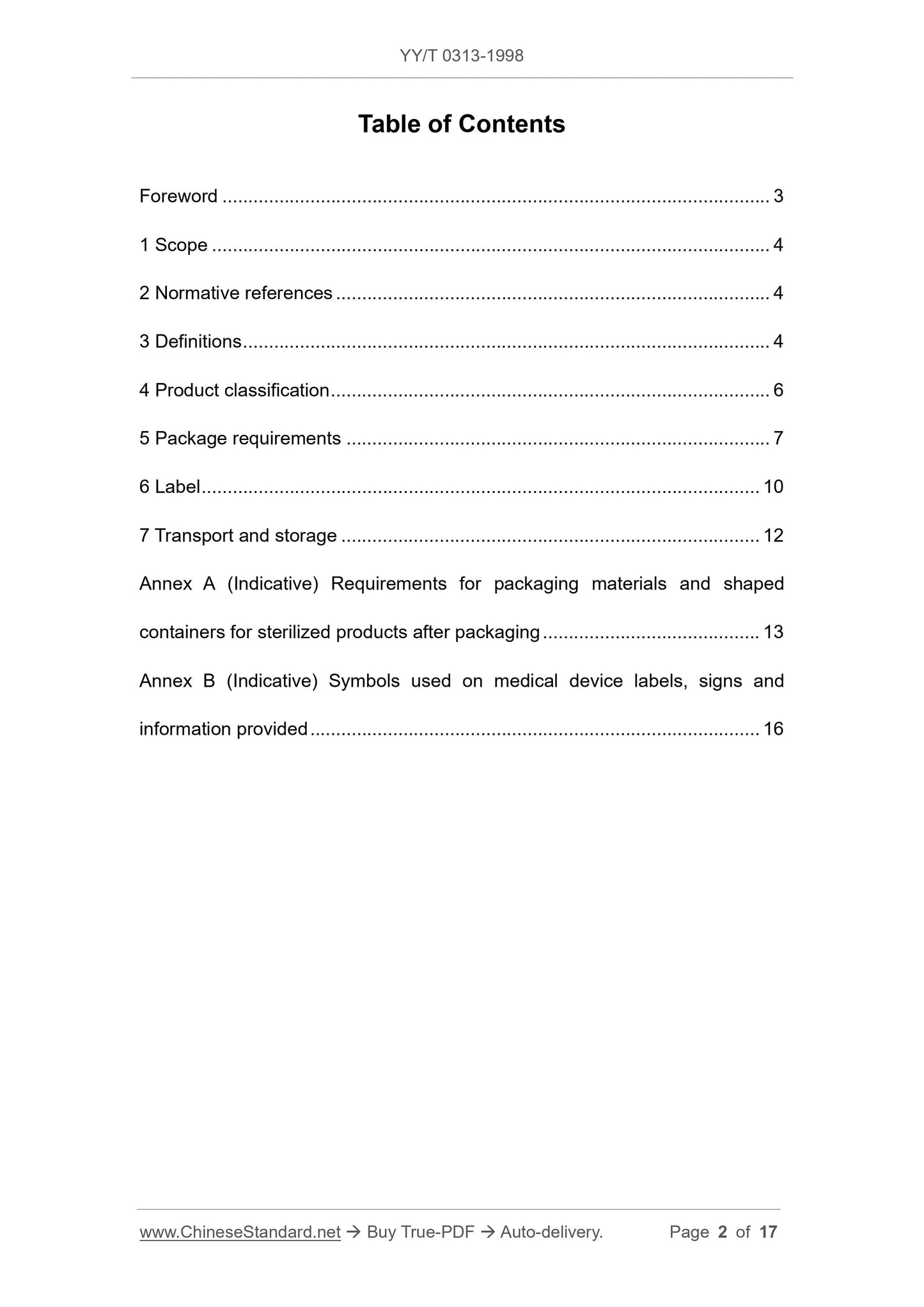 YY/T 0313-1998 Page 2