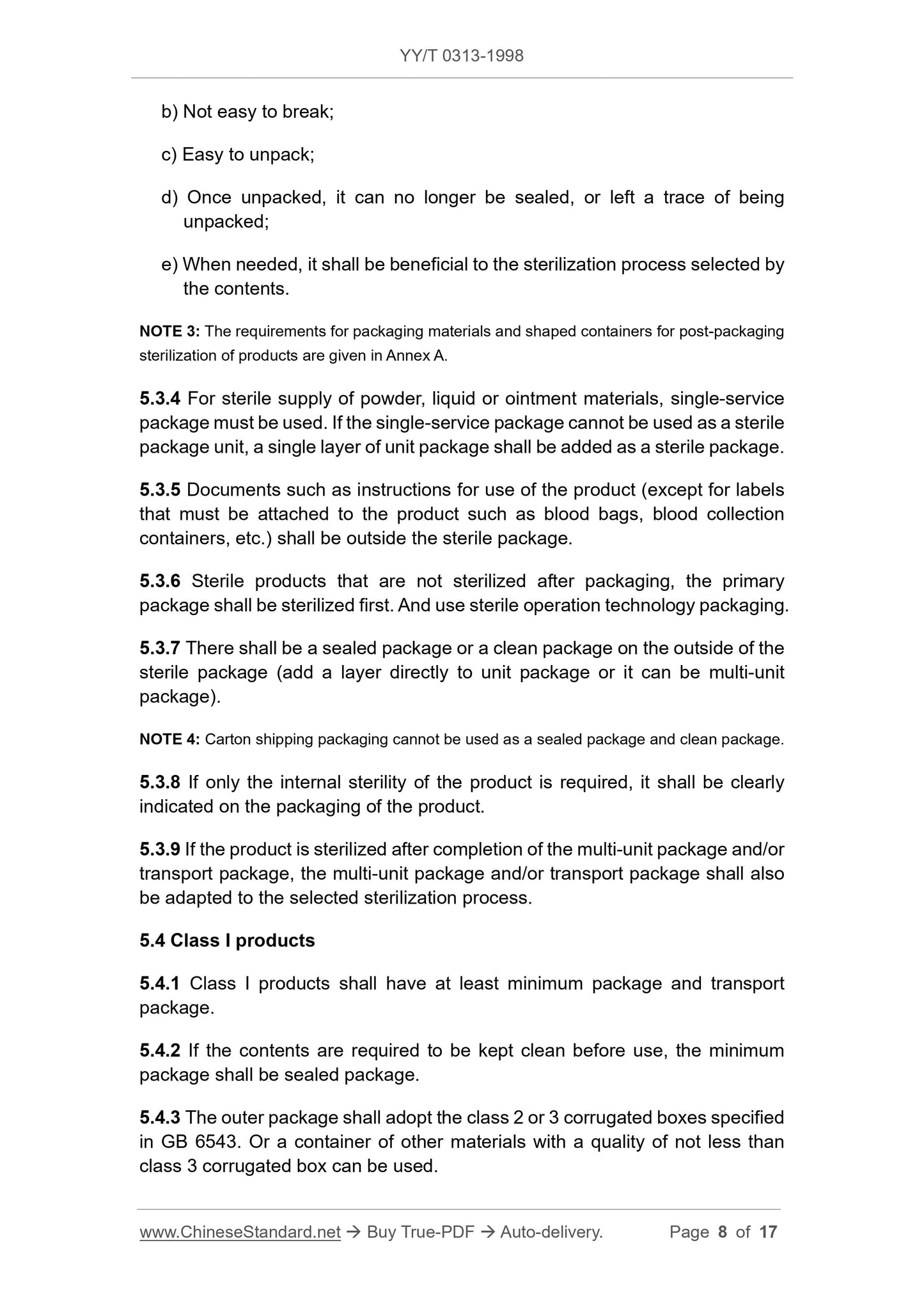 YY/T 0313-1998 Page 8