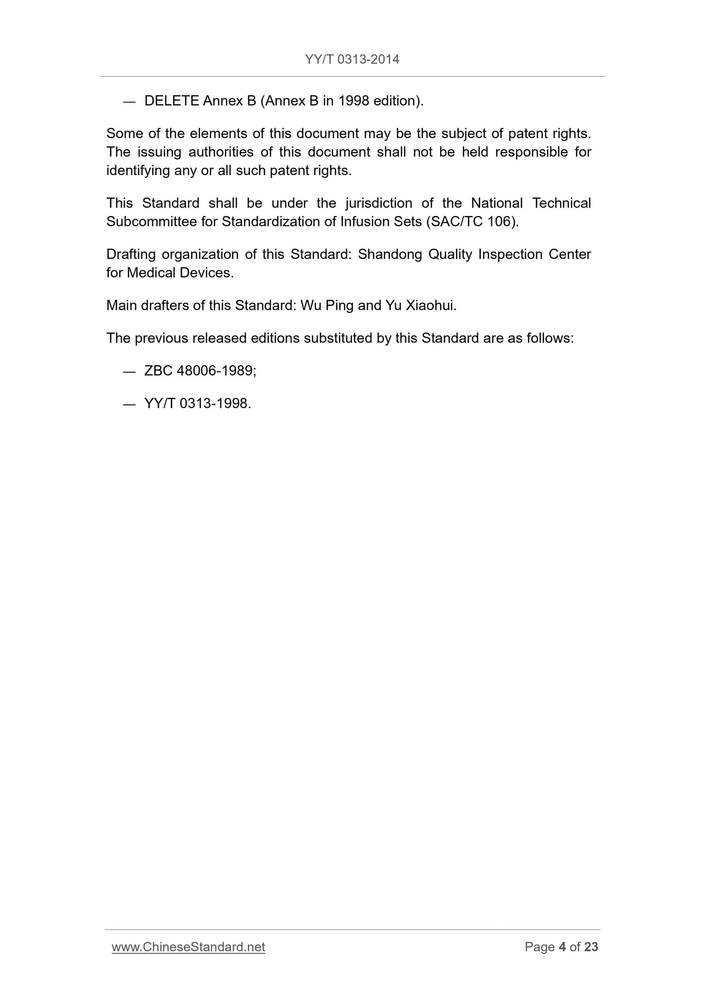 YY/T 0313-2014 Page 4