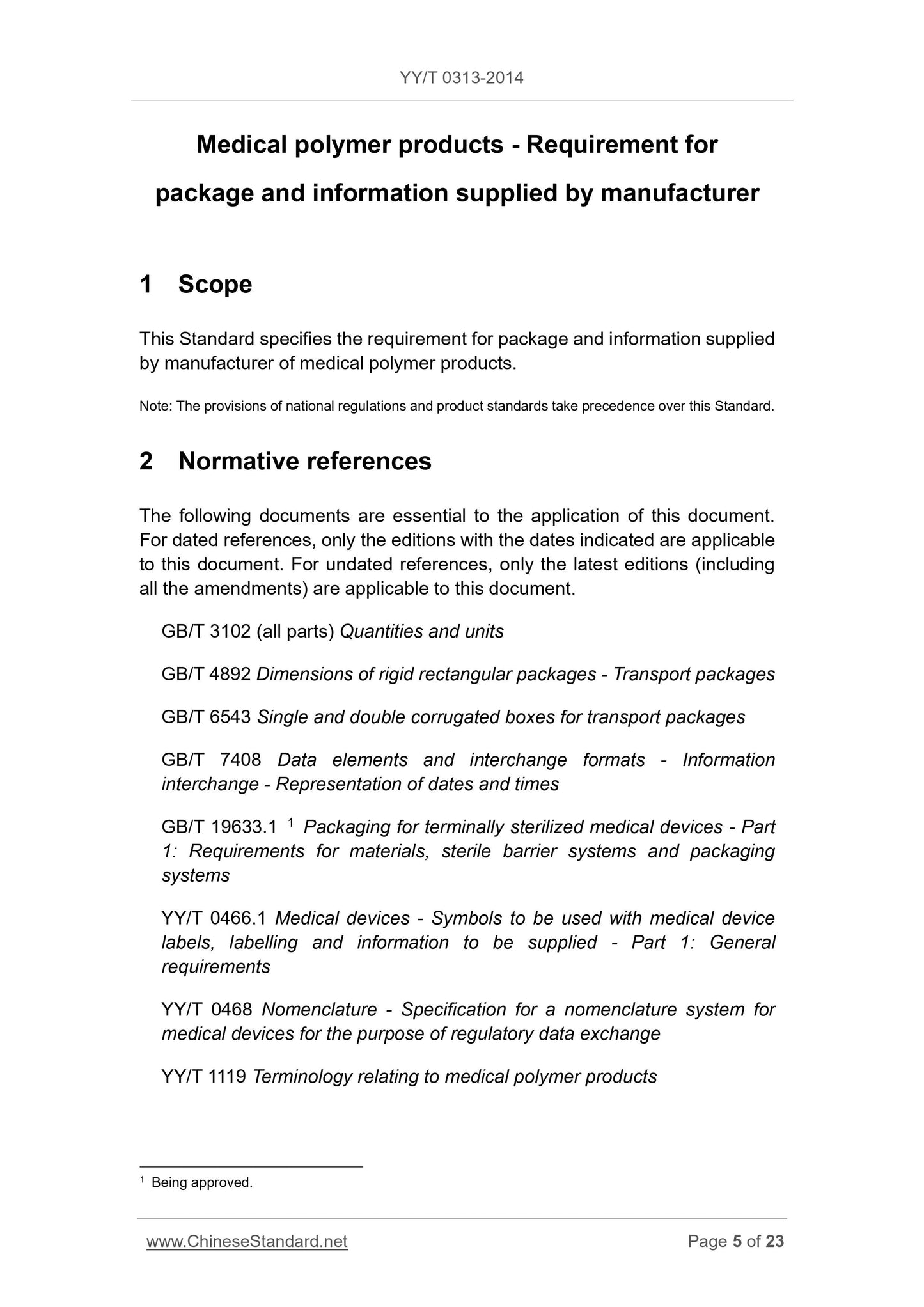 YY/T 0313-2014 Page 5