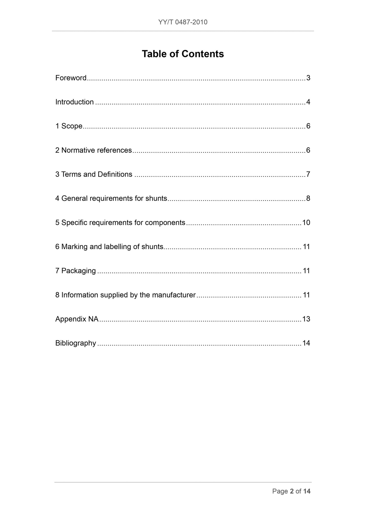 YY/T 0487-2010 Page 2