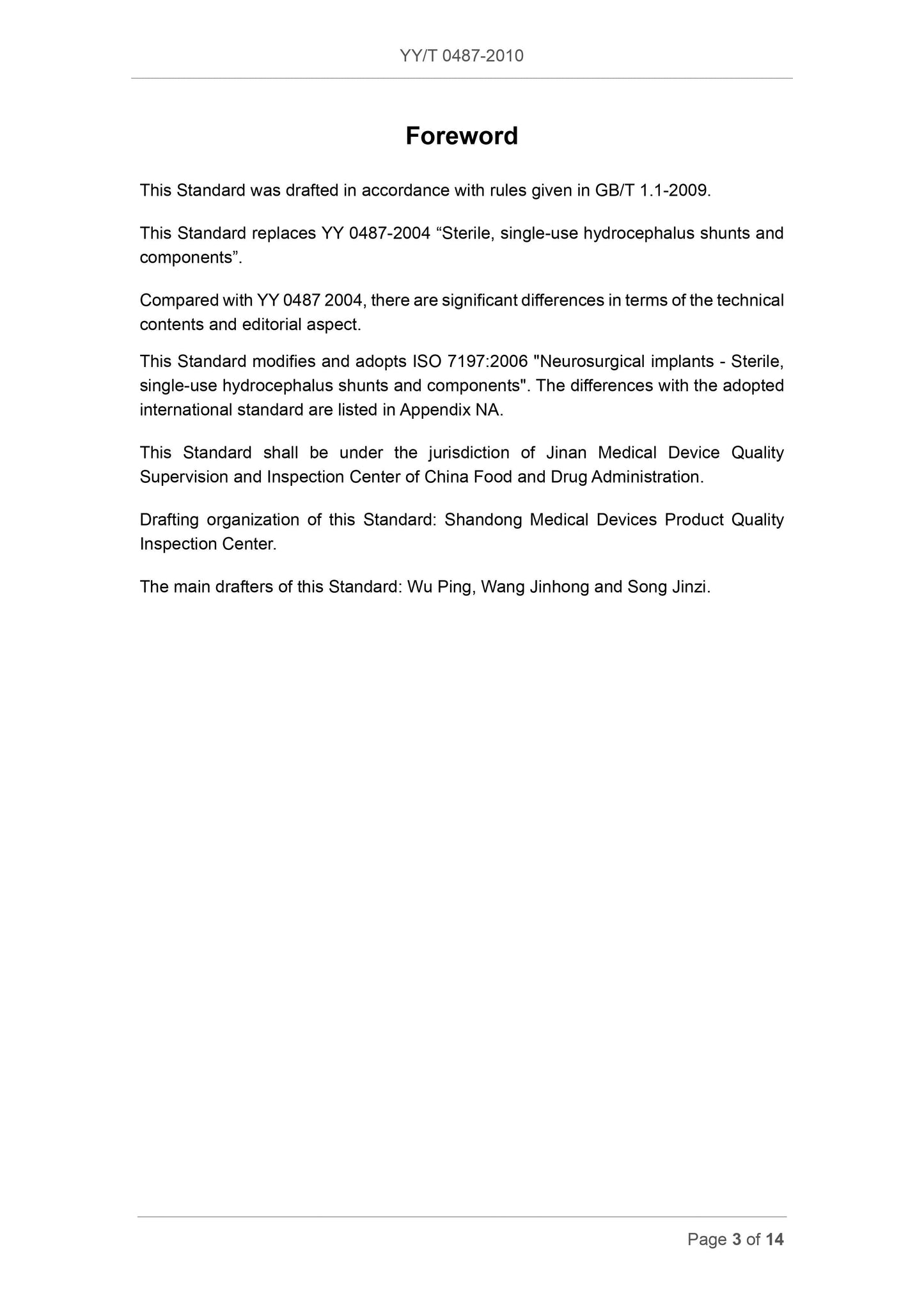 YY/T 0487-2010 Page 3