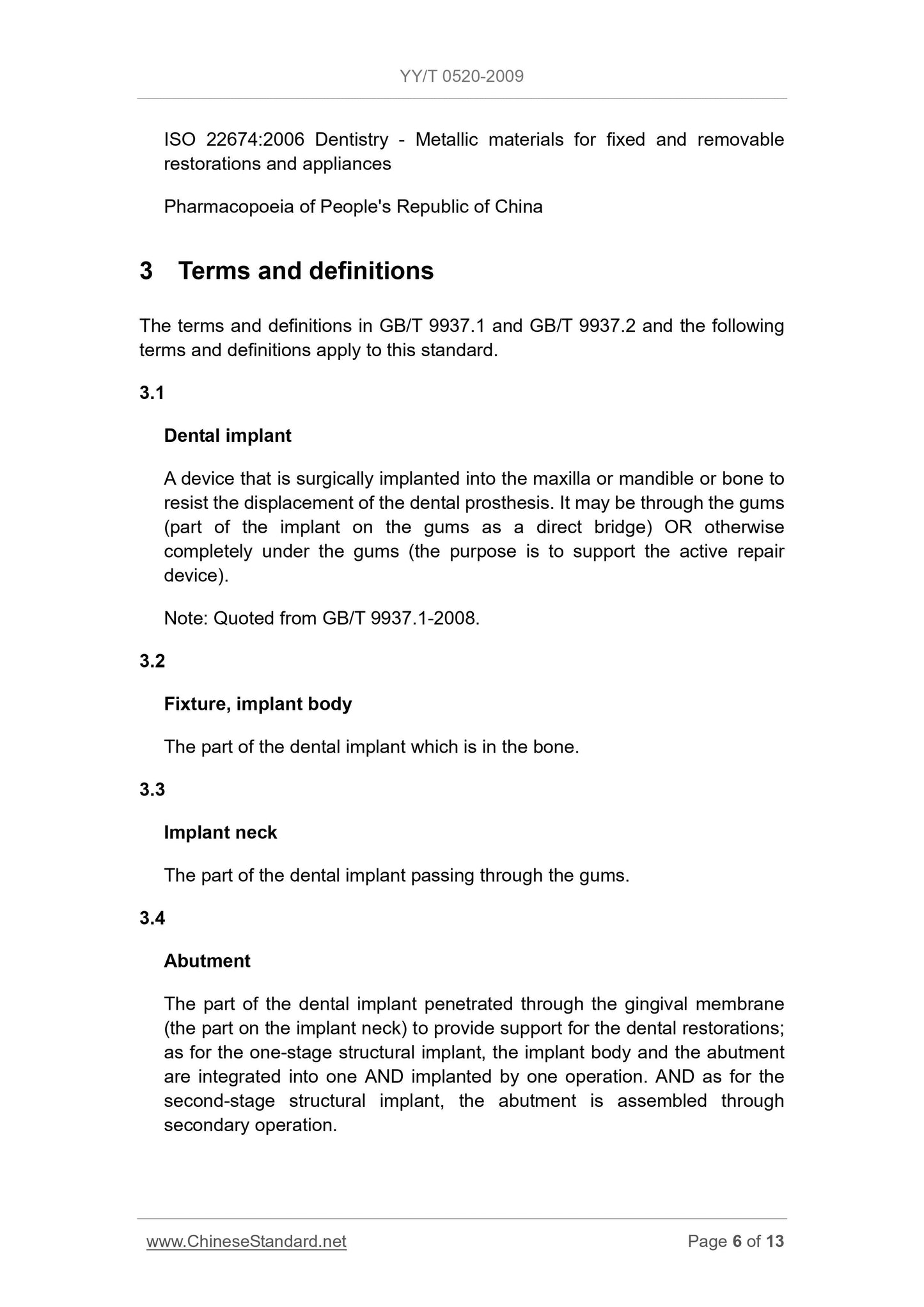 YY/T 0520-2009 Page 6