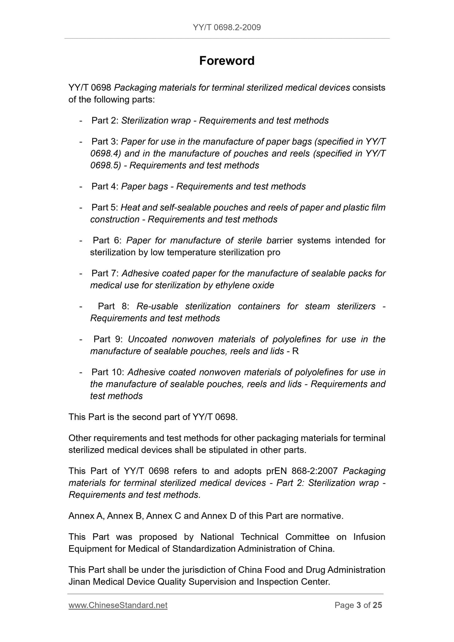 YY/T 0698.2-2009 Page 3