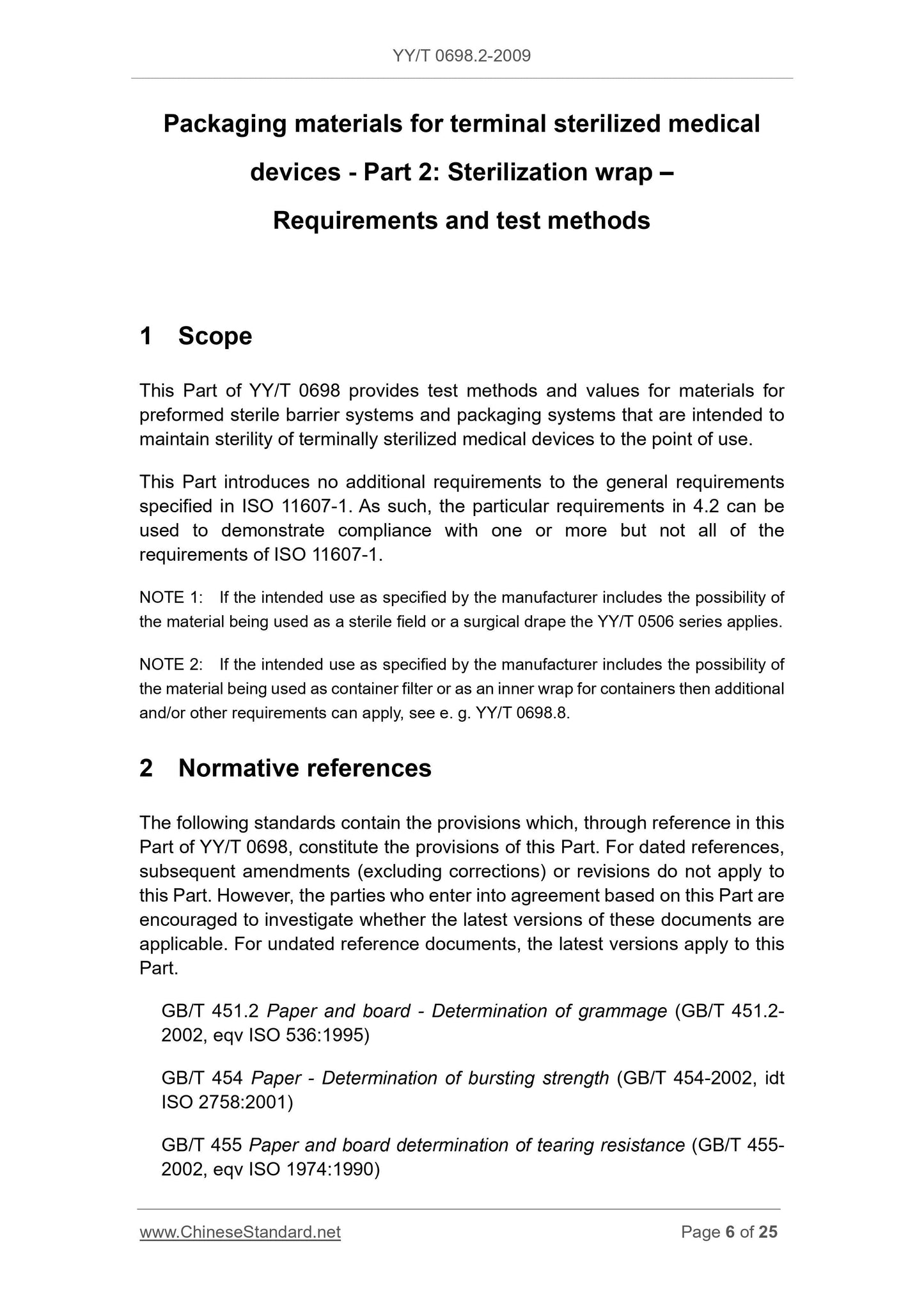 YY/T 0698.2-2009 Page 6