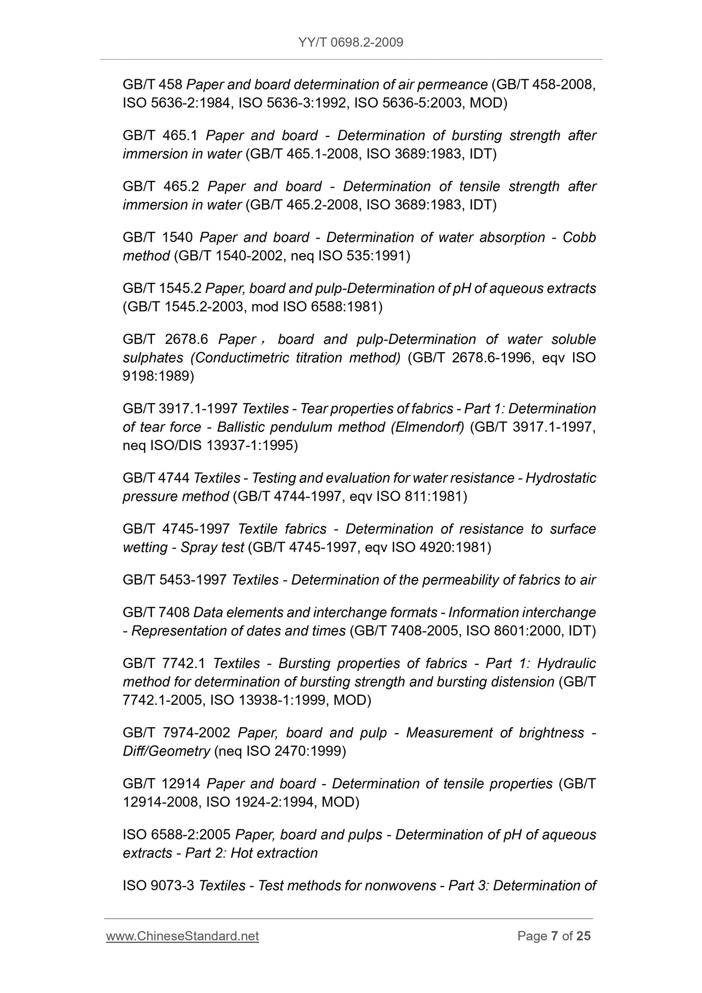 YY/T 0698.2-2009 Page 7