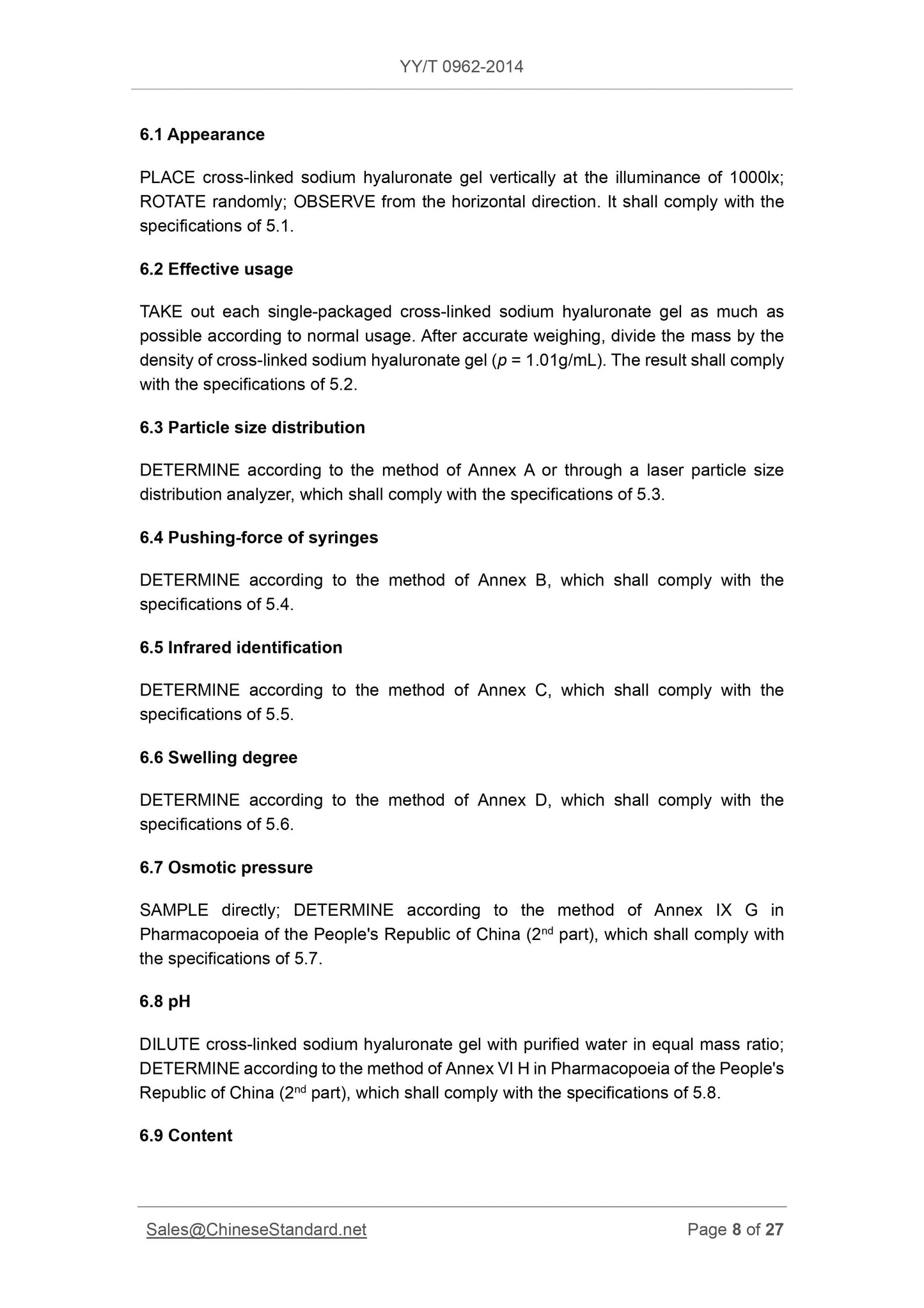 YY/T 0962-2014 Page 8