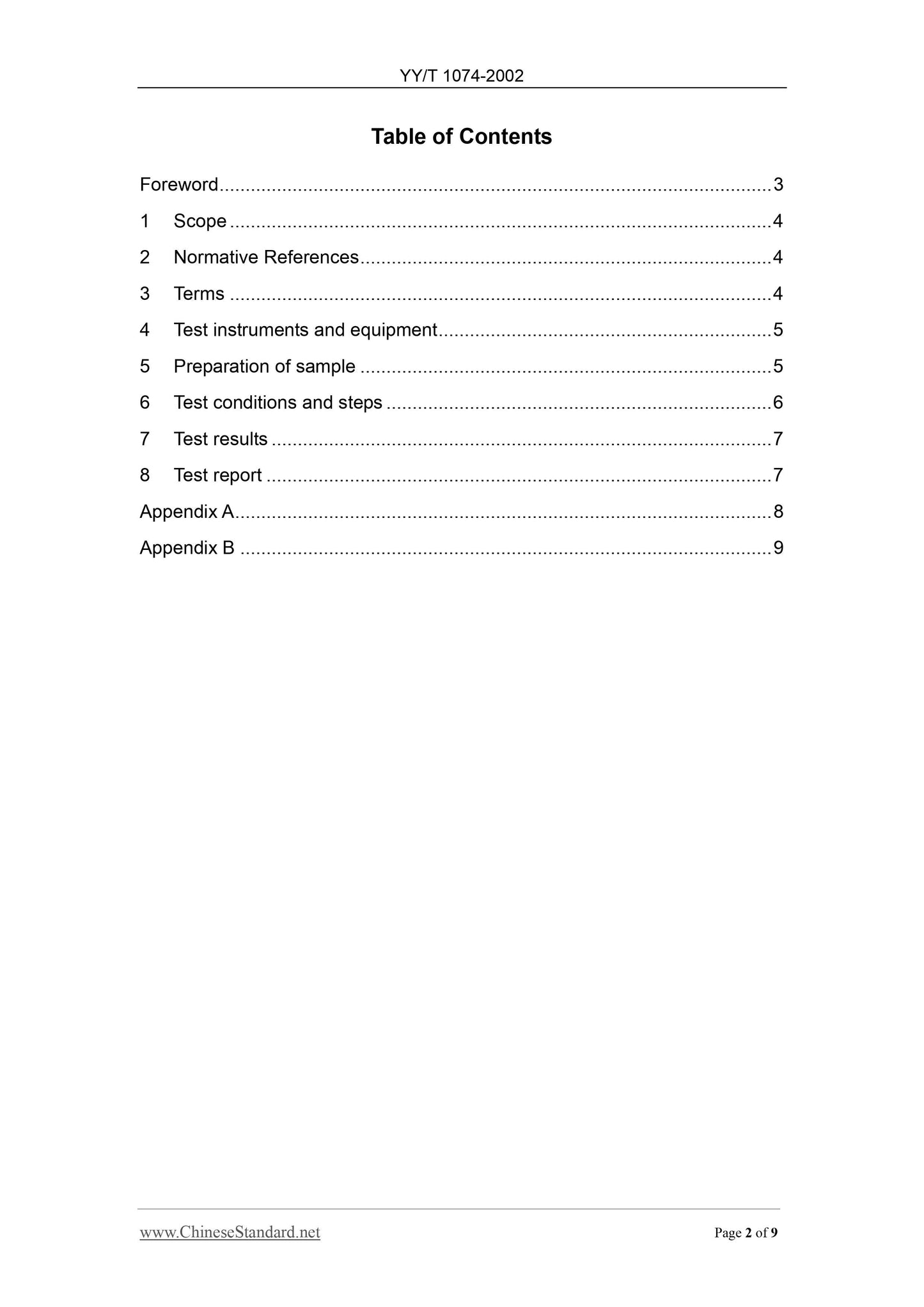 YY/T 1074-2002 Page 2