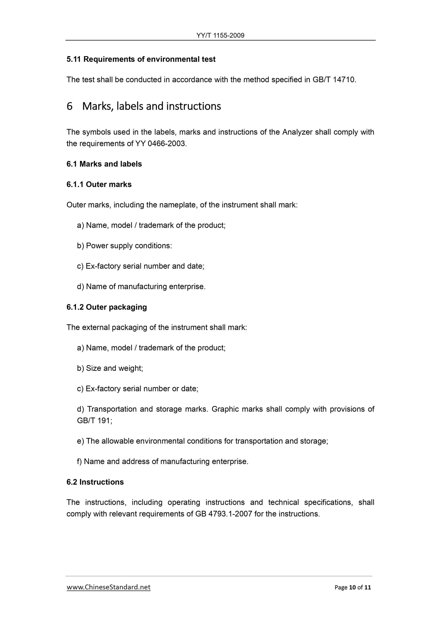 YY/T 1155-2009 Page 10